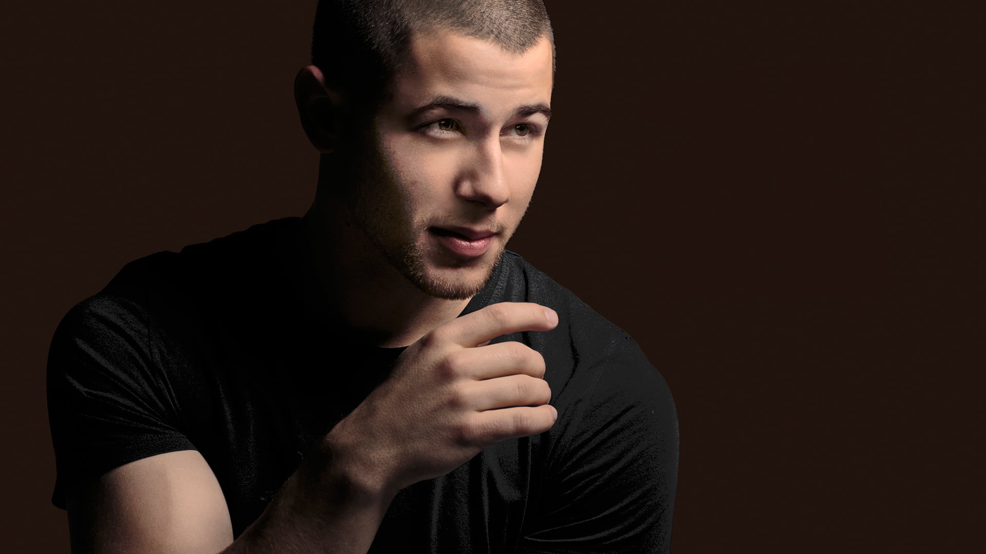 SNL, t-shirt, singer, Mary Ellen Matthews, 1080P, photographer, background, actor, Nick Jonas, HD Wallpaper