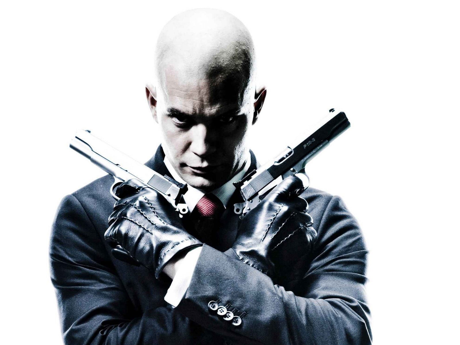 720P, studio shot, portrait, handgun, government, armed forces, military, indoors, aiming, rifle, white background, sign, aggression, video games, anger, HD Wallpaper