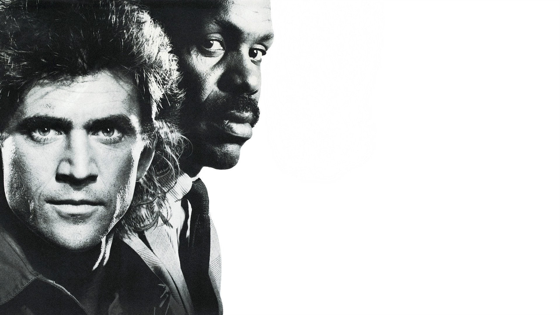 human face, human body part, 1080P, real people, looking at camera, portrait, detectives, people, monochrome, males, front view, Lethal Weapon, 1980s, HD Wallpaper