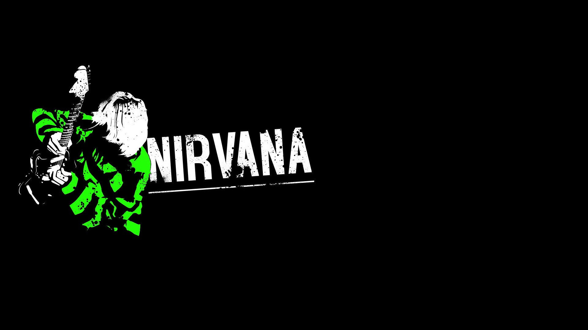 artwork, background, 1080P, bands, kurt, black, cobain, music, nirvana, HD Wallpaper