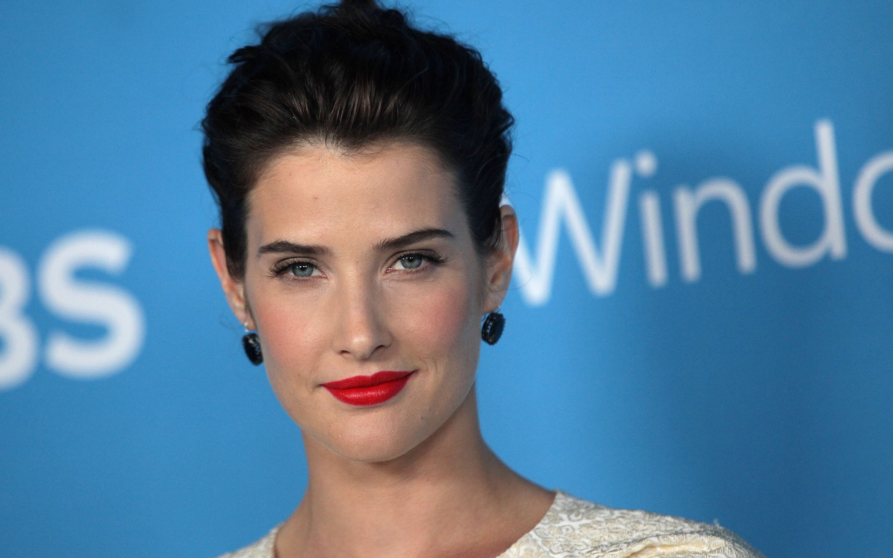 smulders, hollywood, red, 2K, actress, lips, beautiful, cobie, HD Wallpaper