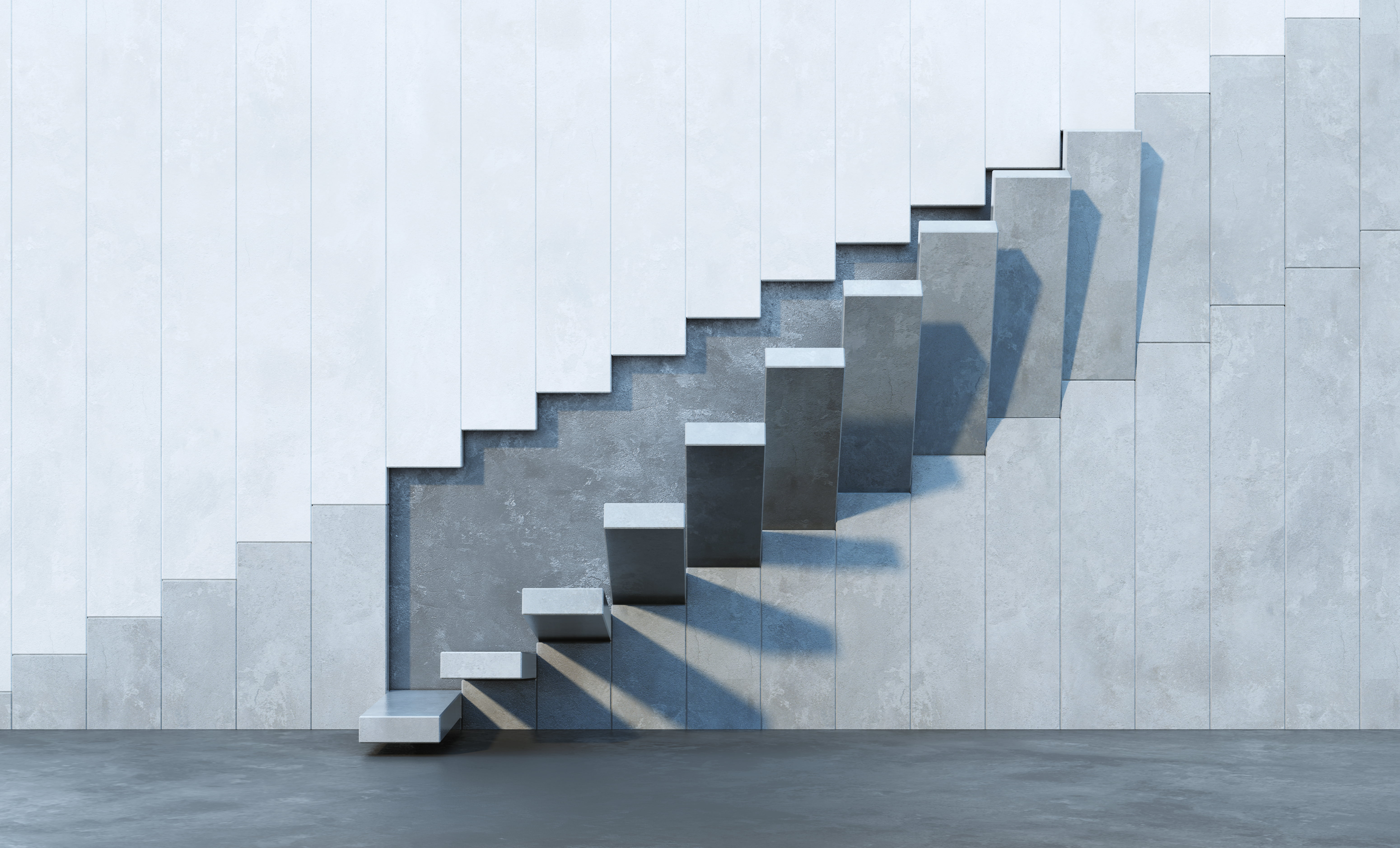 nature, staircase, indoors, wall, solution, 5K, effect, metal, large group of objects, day, steps and staircases, wall - building feature, success, pattern, HD Wallpaper