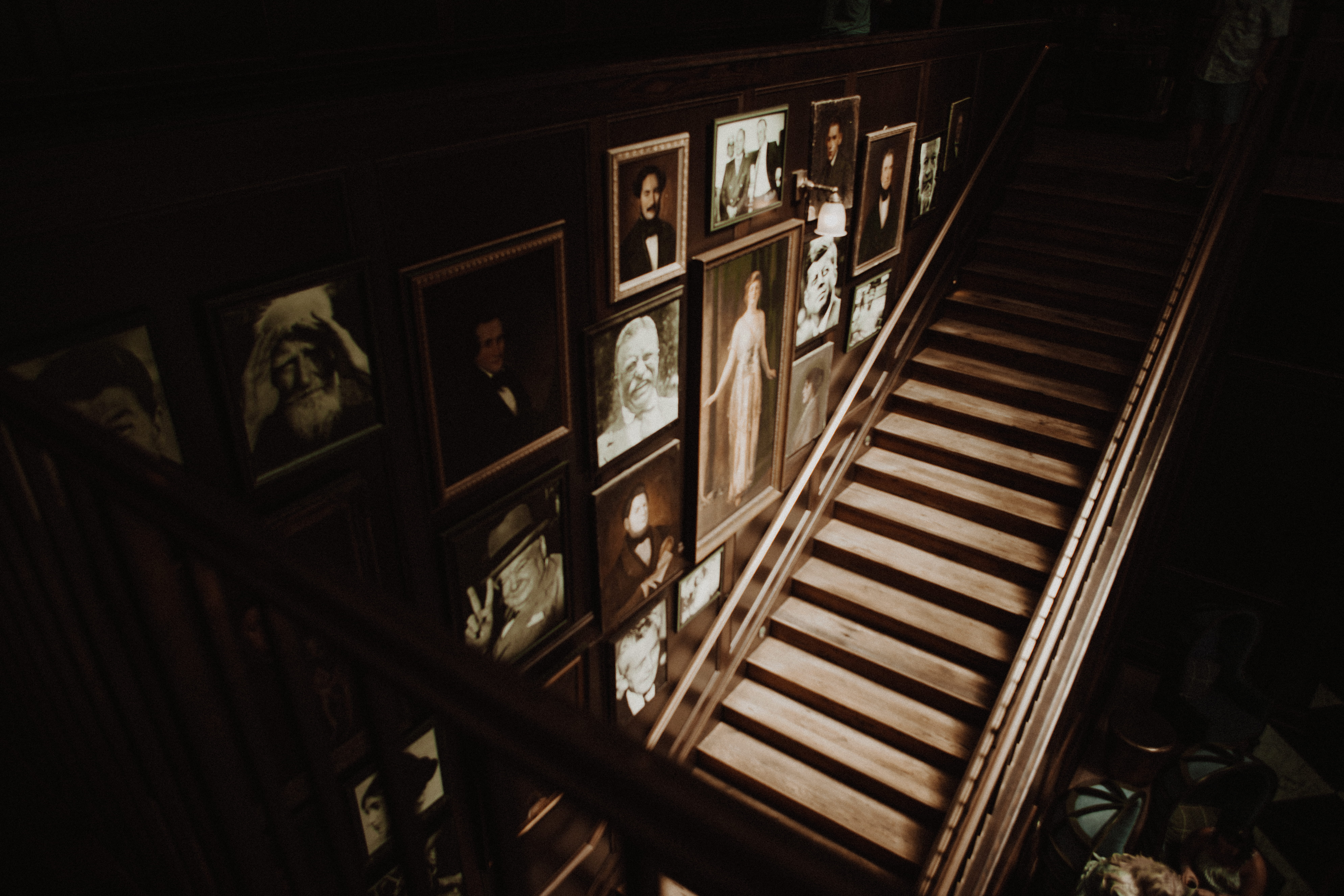 absence, brown, building, interior design, railing, portrait, day, male likeness, picture, dark, large group of objects, 8K, human, built structure, united states, HD Wallpaper