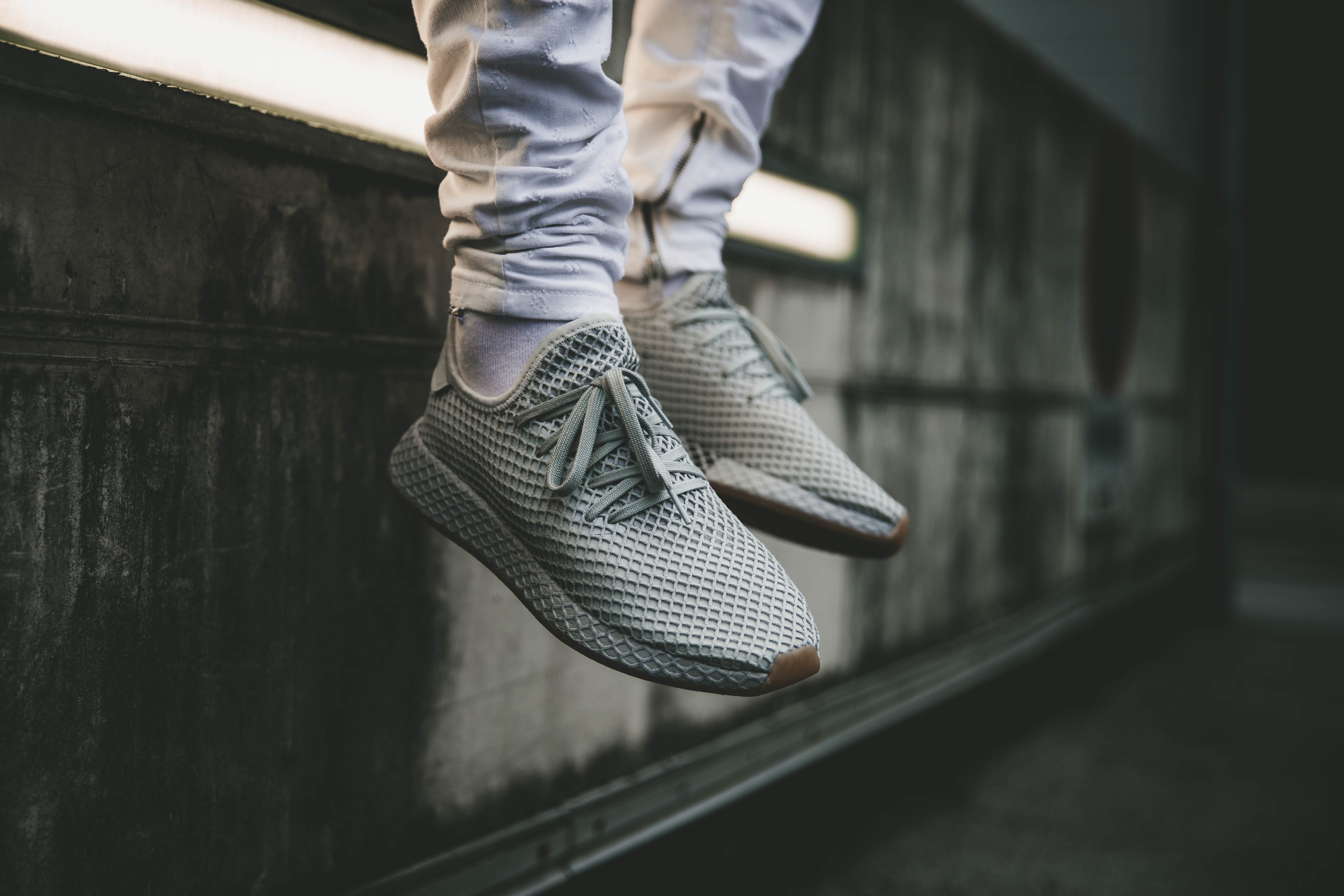day, kick, focus on foreground, feet, human limb, human leg, body part, closeup, human foot, shoe, yeezy, person, jeans, pair, casual clothing, leg, sport, HD Wallpaper