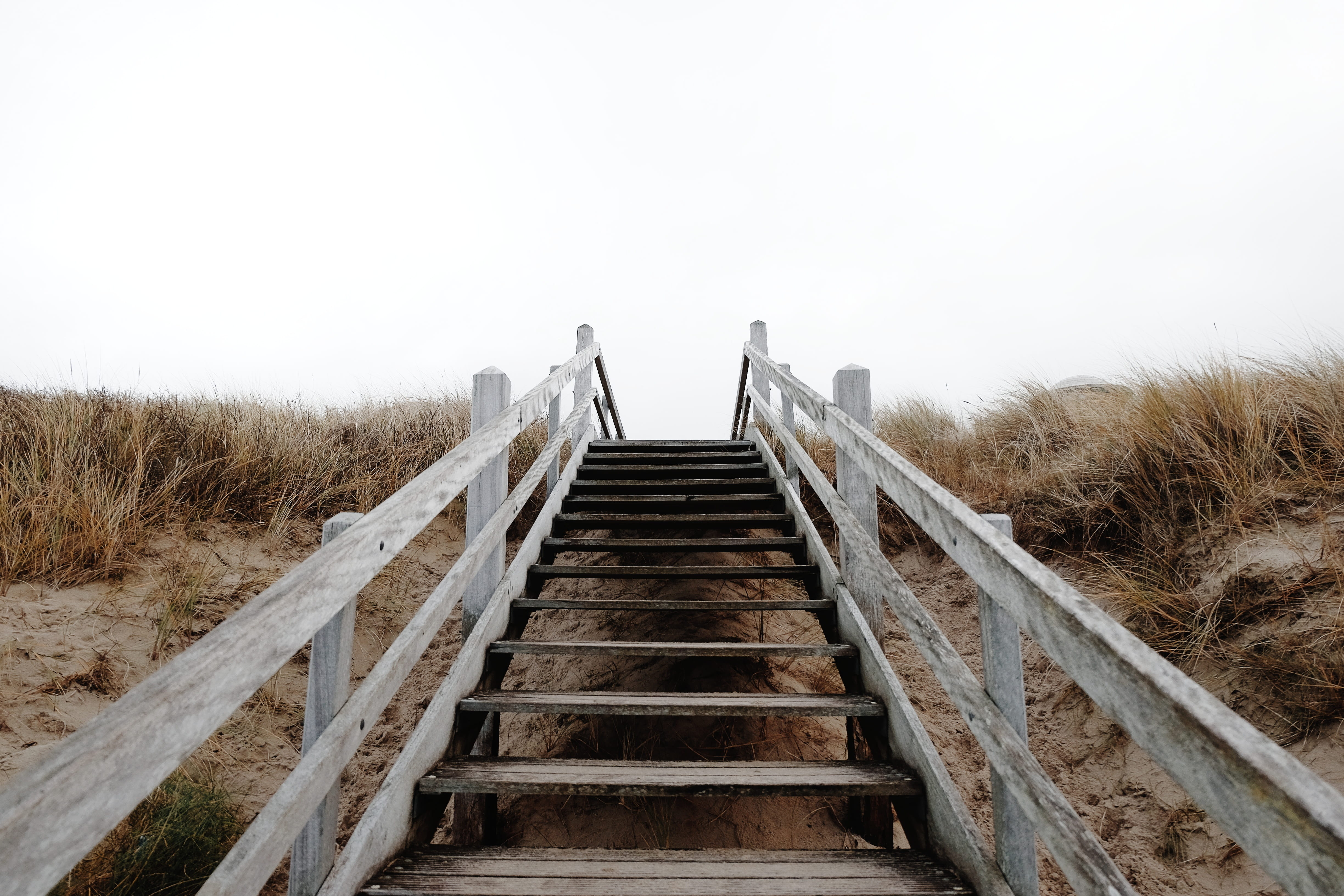 sand, ladder, staircase, domburg, land, wood - material, path, non-urban scene, architecture, footpath, trail, 4K, netherlands, wooden, stairs, no people, HD Wallpaper