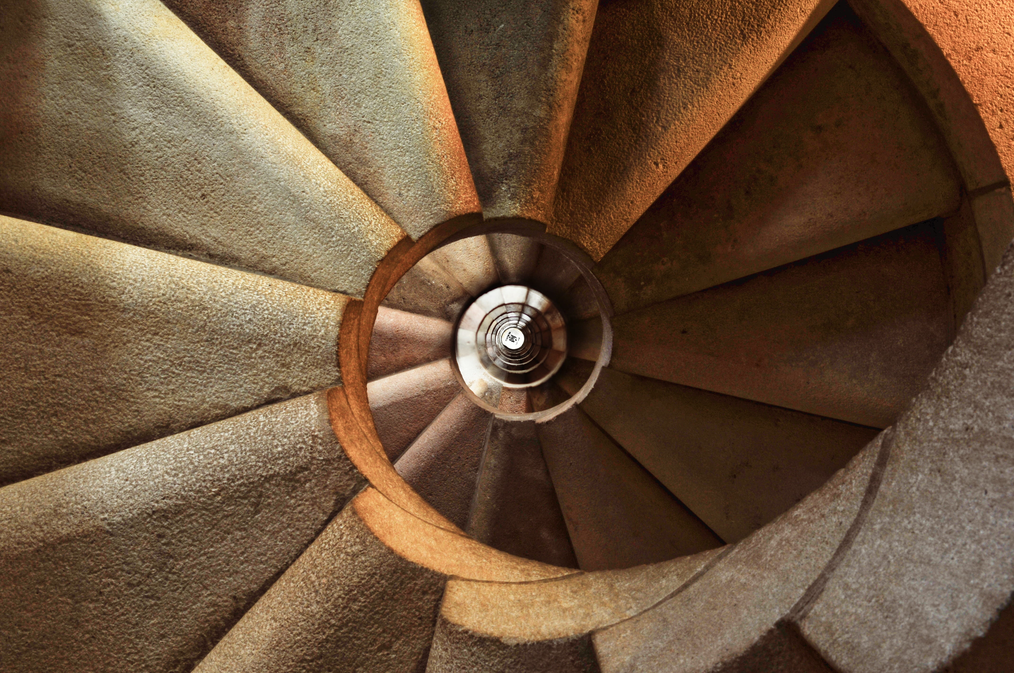 building, travel destinations, steps, technology, architecture, architectural feature, old, staircase, ancient, geometric shape, built structure, circle, HD Wallpaper