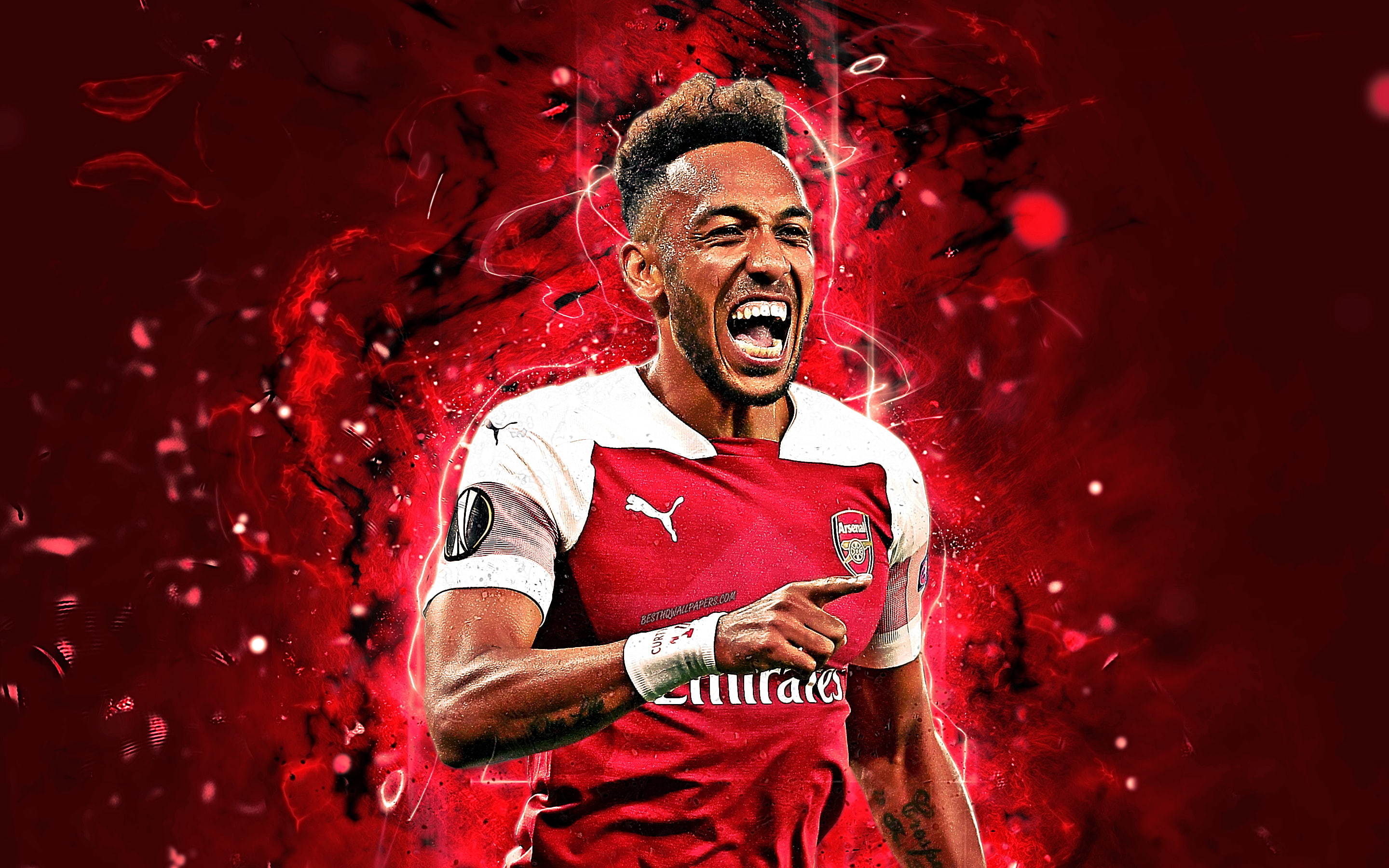Pierre-Emerick Aubameyang, Soccer, Arsenal F.C., 2K, HD Wallpaper