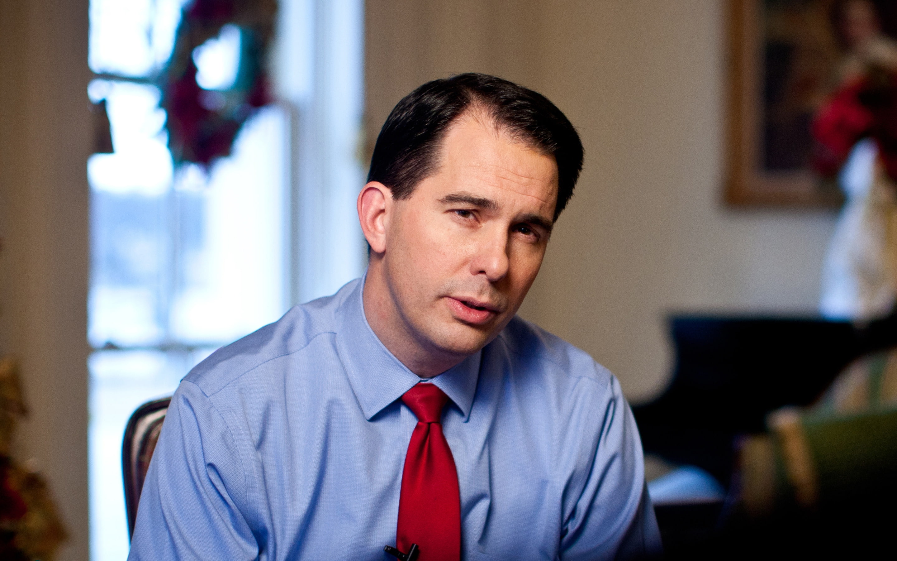 politician, walker, dress, necktie, blue, men, 2K, kevin, outfit, scott, s, shirt, HD Wallpaper