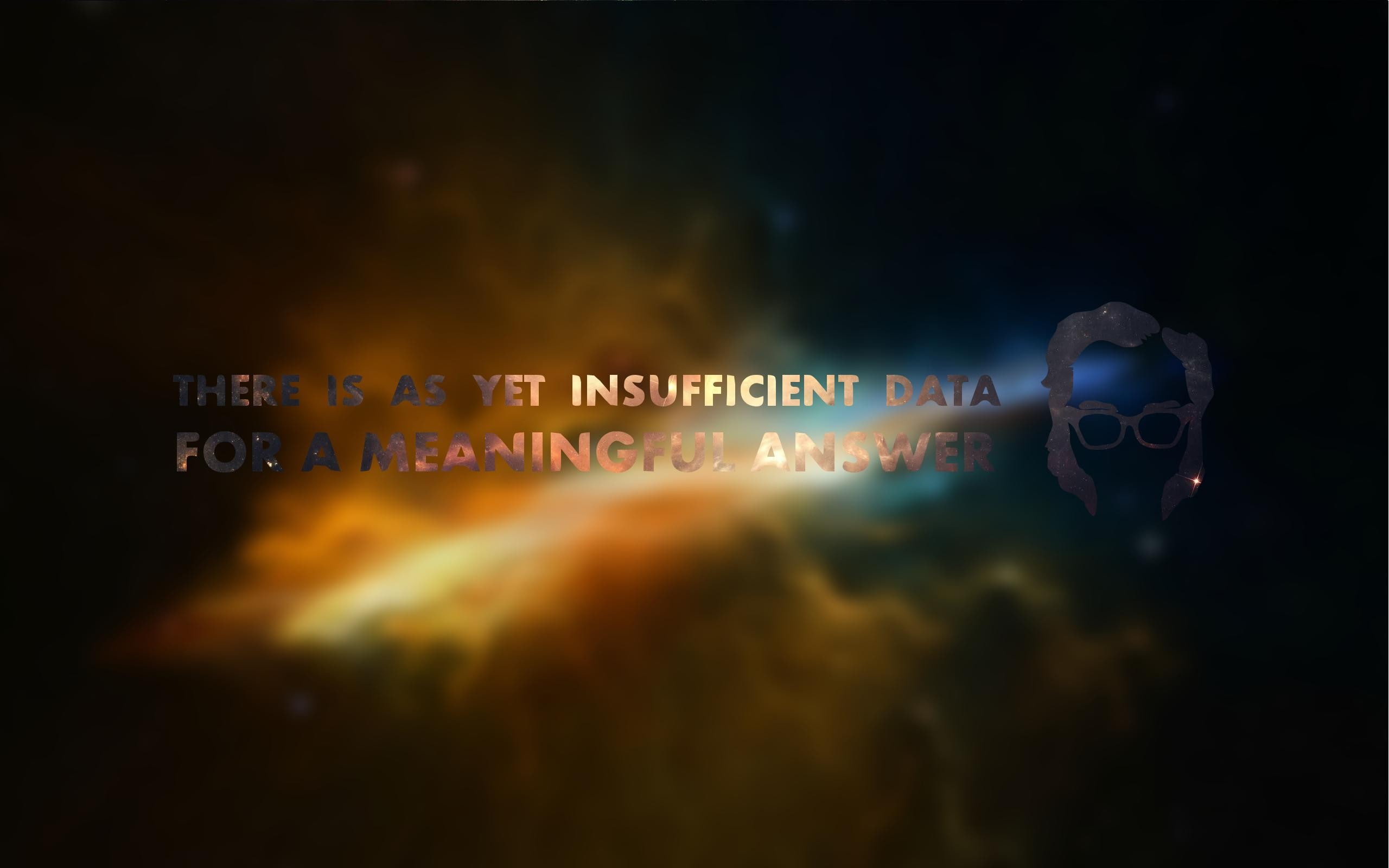 blurred, digital art, space, typography, Isaac Asimov, 2K, HD Wallpaper