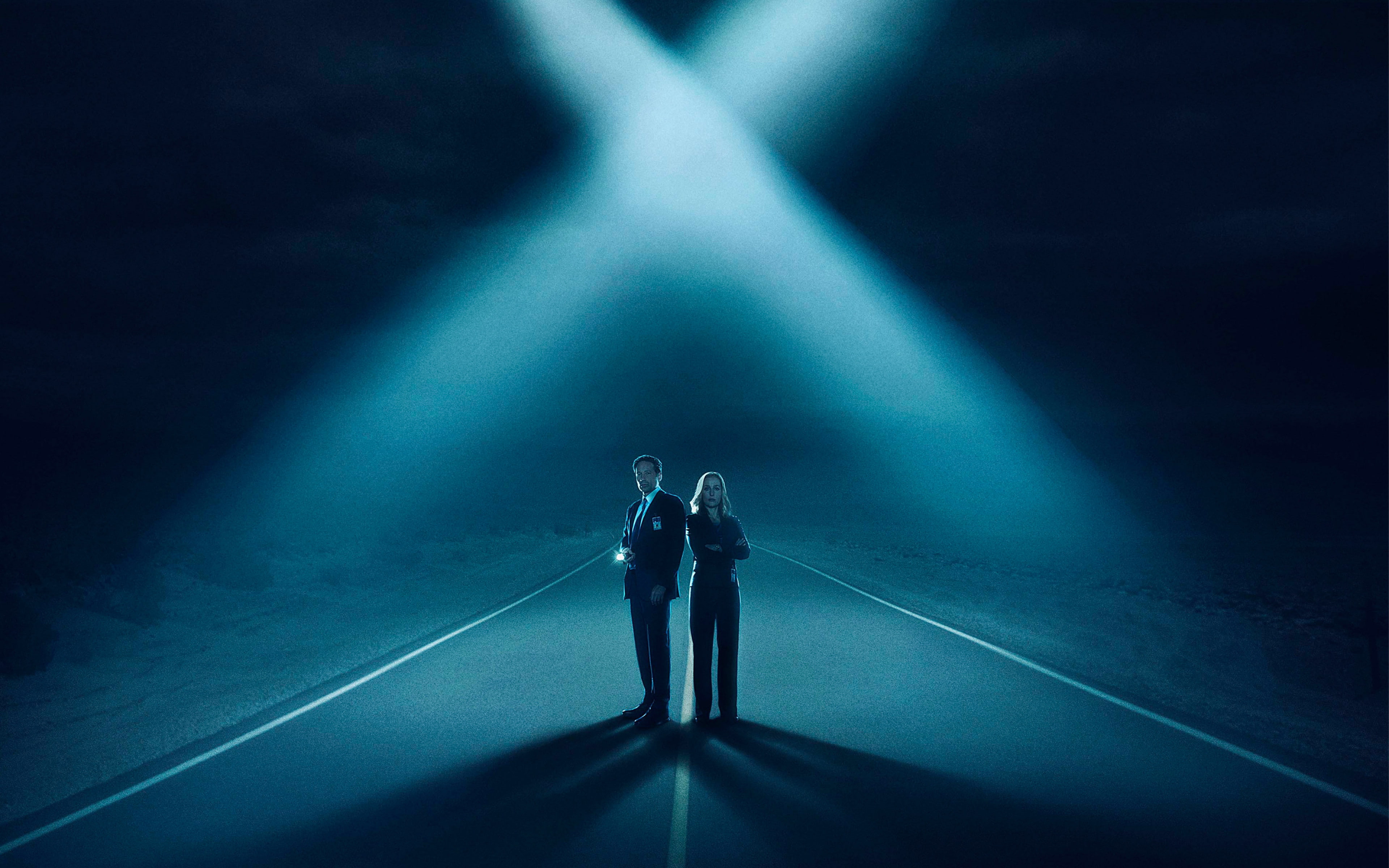 david duchovny backgrounds, 4K, the x files, gillian anderson, HD Wallpaper