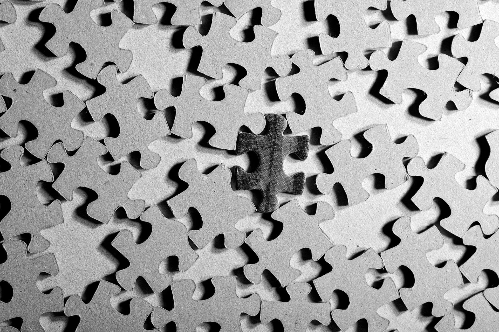 concepts, problems, black, incomplete, pattern, abstract, complexity, no people, full frame, indoors, close-up, design, strategy, leisure games, jigsaw Puzzle, HD Wallpaper