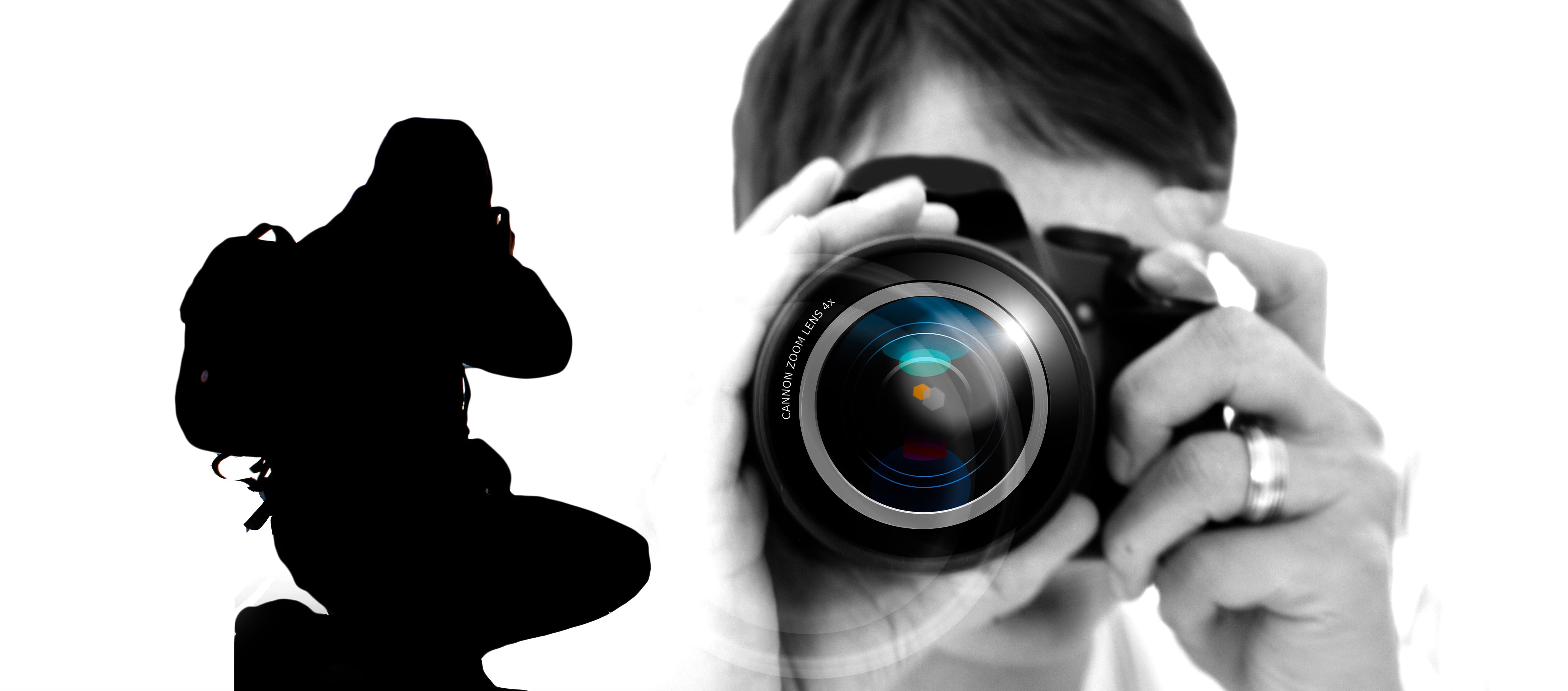 man, camera, white background, female, woman, activity, personal rights, lens - optical instrument, photographer, cut out, technology, equipment, adult, HD Wallpaper