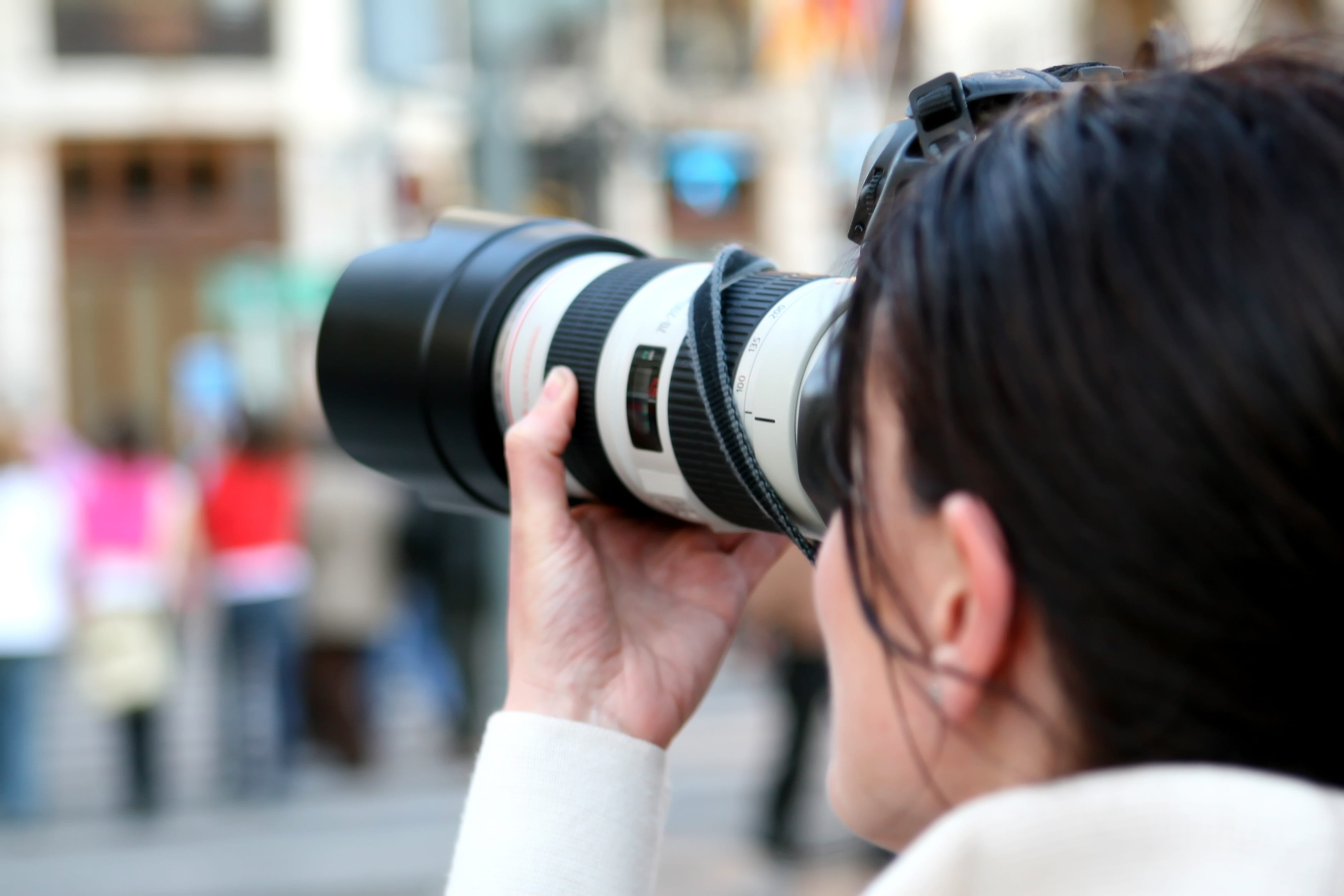 zoom, flash, light, journalist, photographer, city, adjusting, stalker, electronic, portrait, paparazzi, job, business, looking through an object, 2K, HD Wallpaper