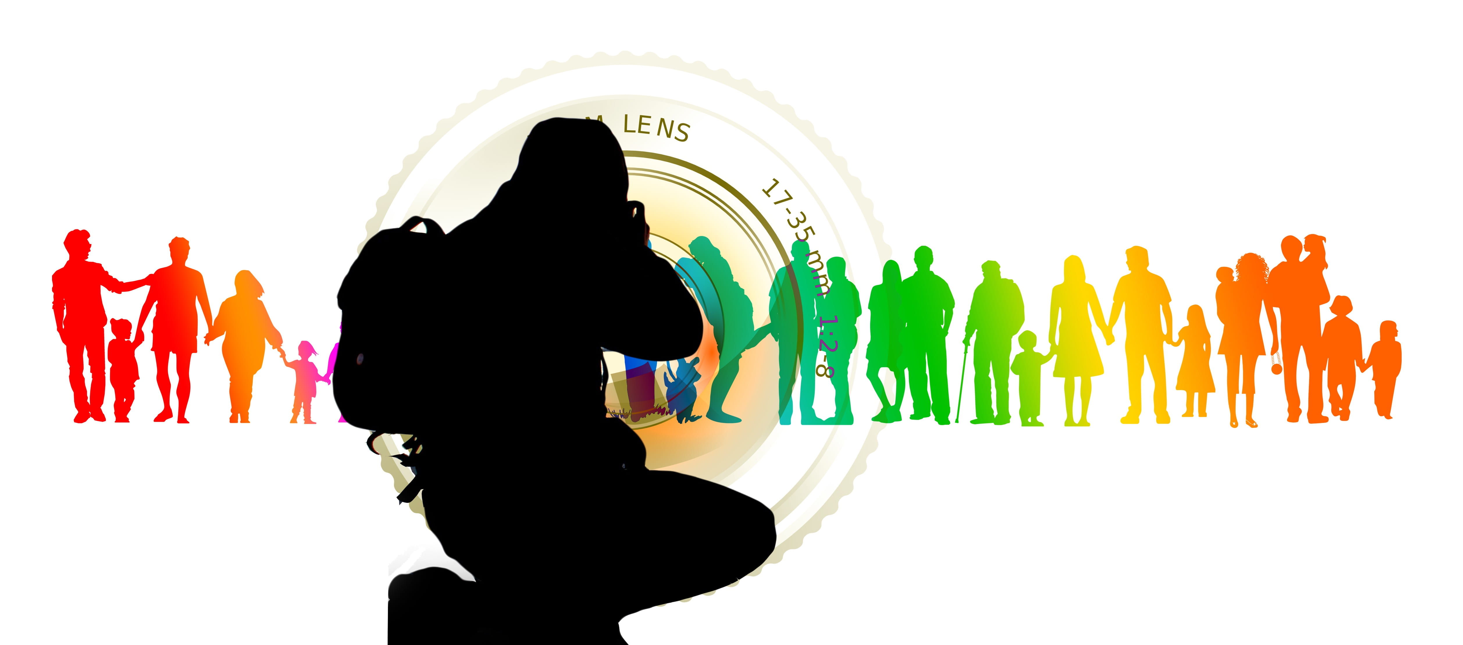 photo, illustration, silhouette, photographer, 4K, personal rights, group recording, personality, publication, photography, motion, woman, cut out, child, HD Wallpaper