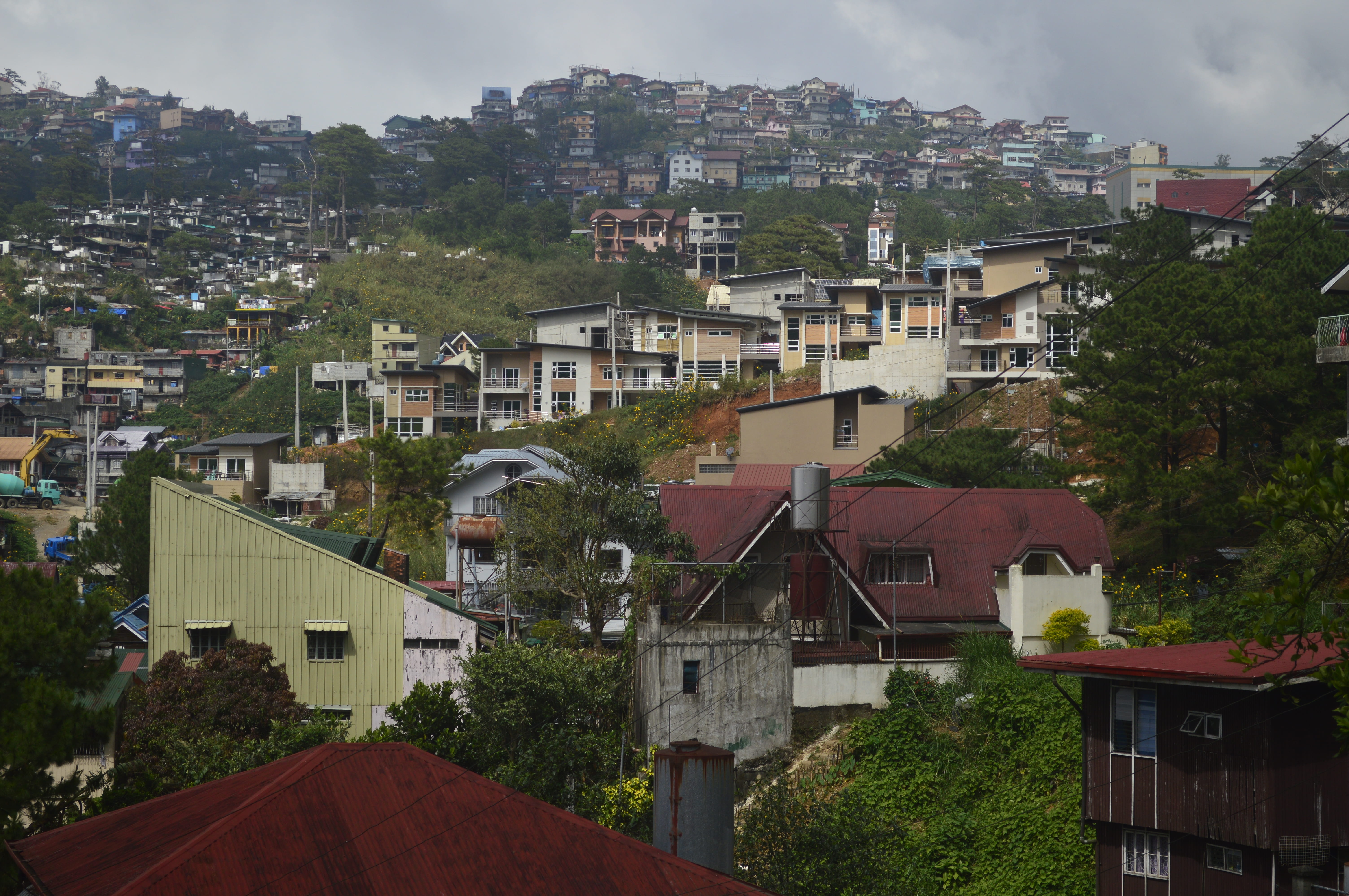 cityscape, nature, roof, sky, city, crowded, building, townscape, plant, building exterior, cityliving, architecture, baguio, town, 5K, mountain, house, HD Wallpaper