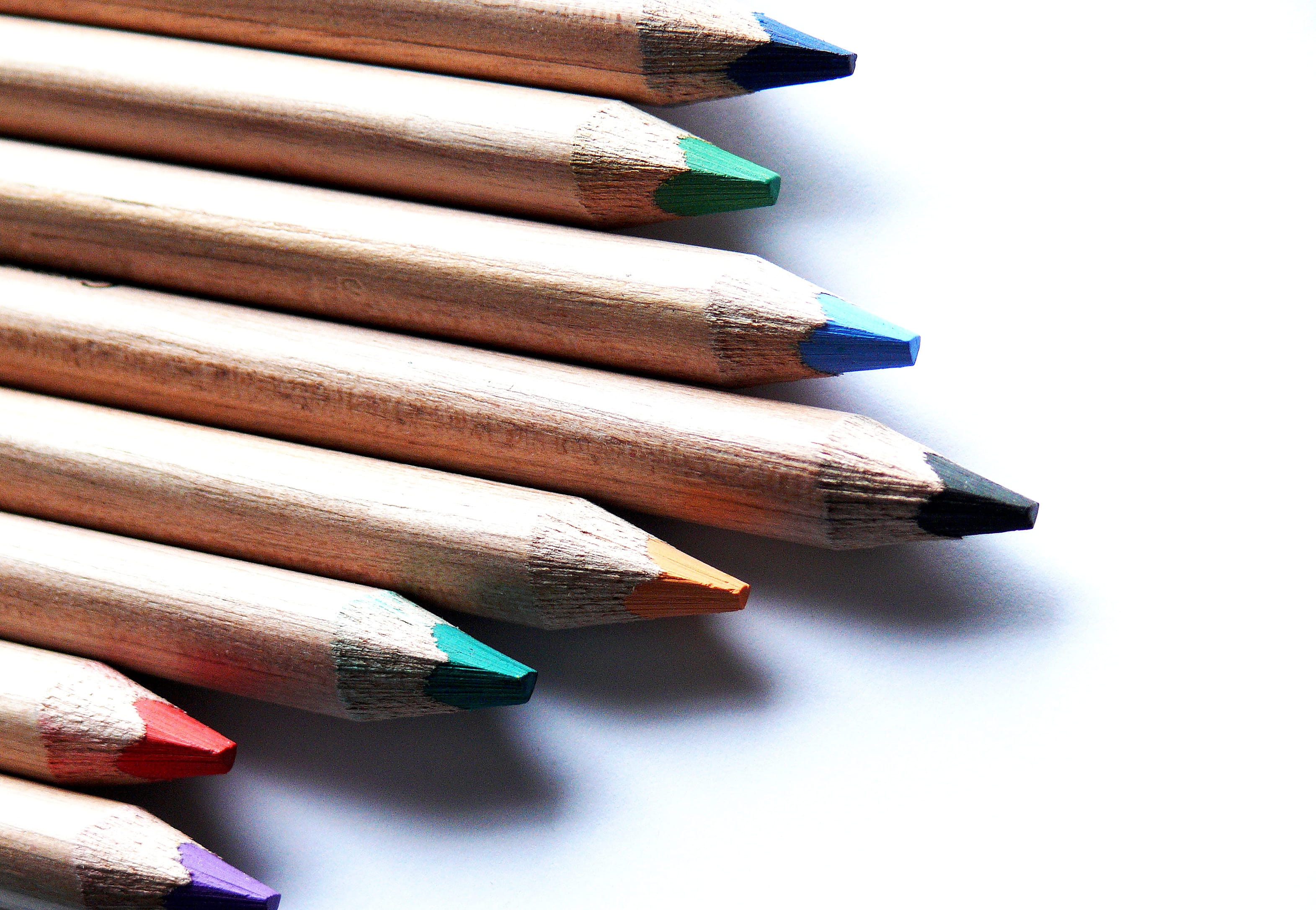 multi Colored, depicting, colored pencil, indoors, colour pencils, education, group of Objects, studio shot, artists, color, art, art and craft, Brown, HD Wallpaper