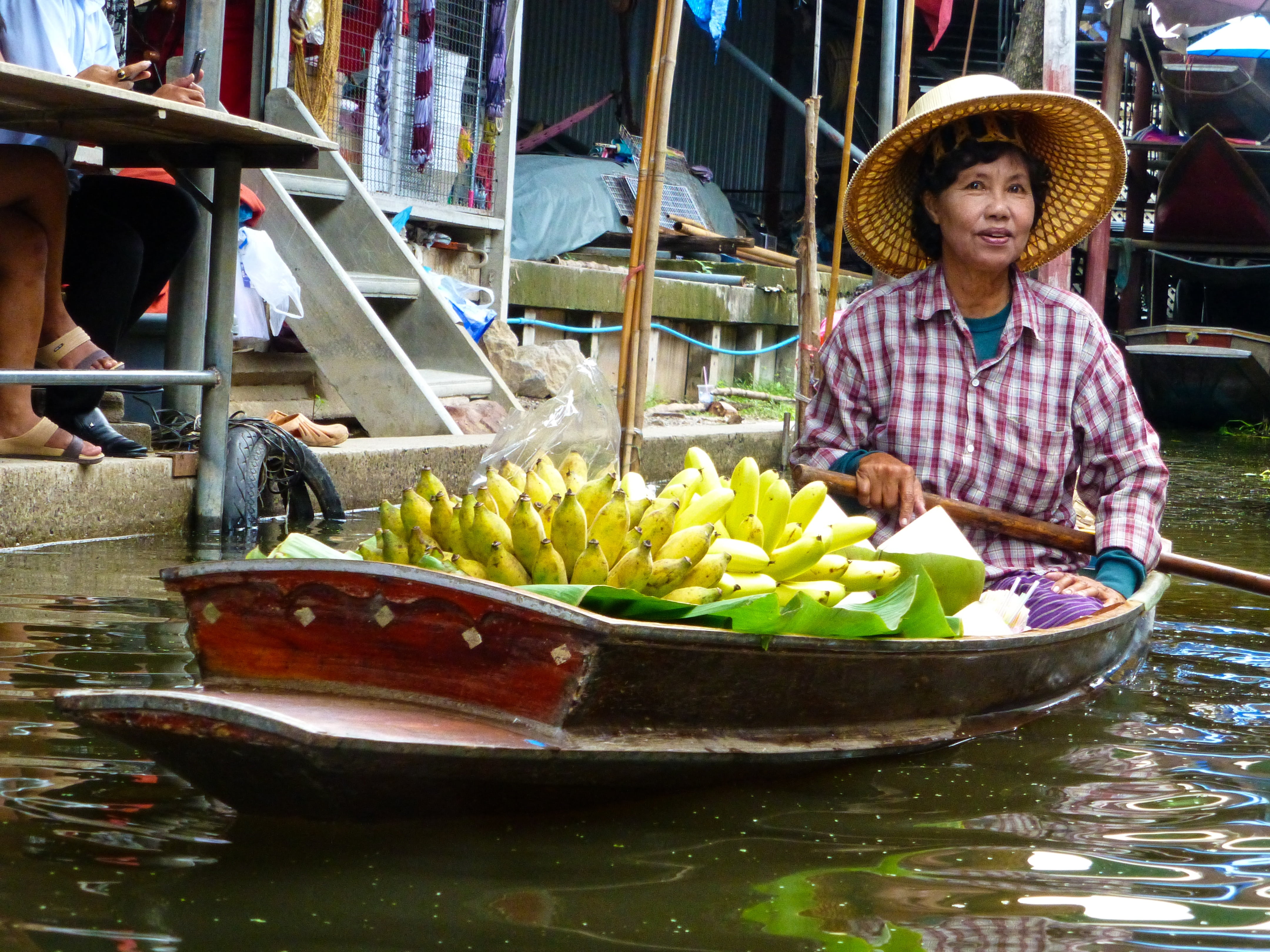 selling, plantains, small business, women, vegetable, bananas, market stall, retail display, incidental people, retail, freshness, thailand, vendor, healthy eating, HD Wallpaper