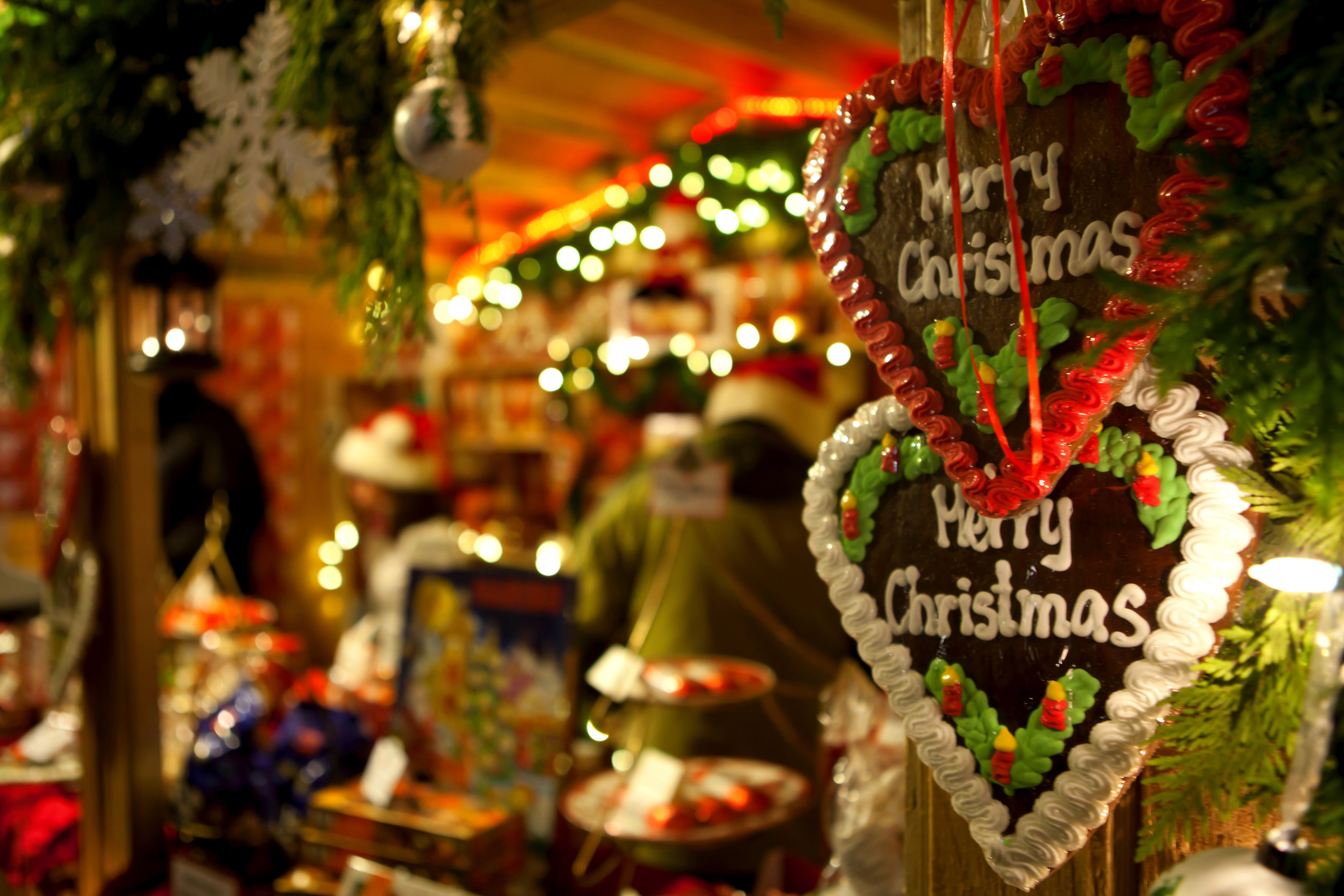 Merry Christmas, Market, Christmas, Holiday, 5K, HD Wallpaper