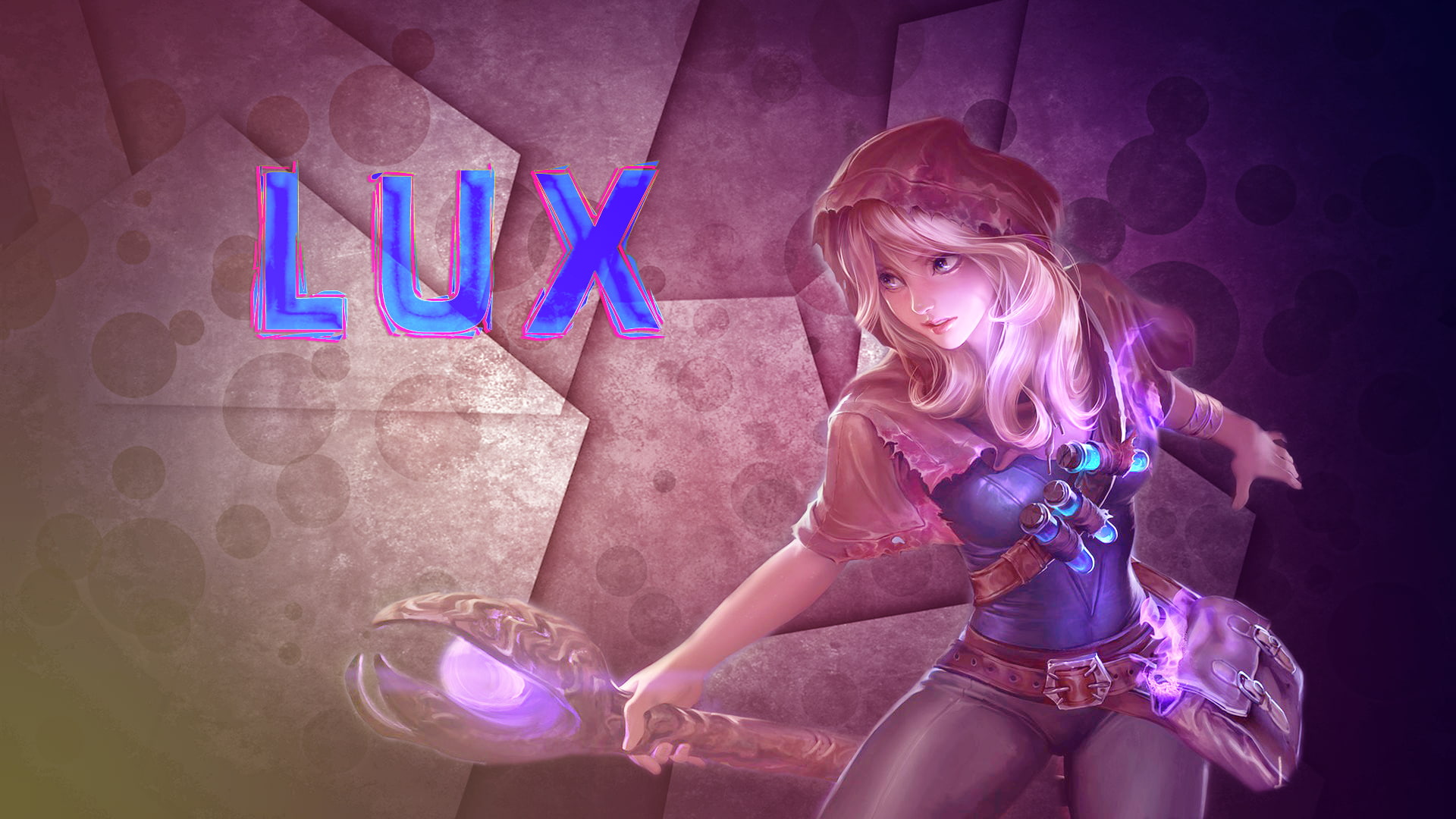 1080P, artwork, video games, League of Legends, Lux (League of Legends), HD Wallpaper