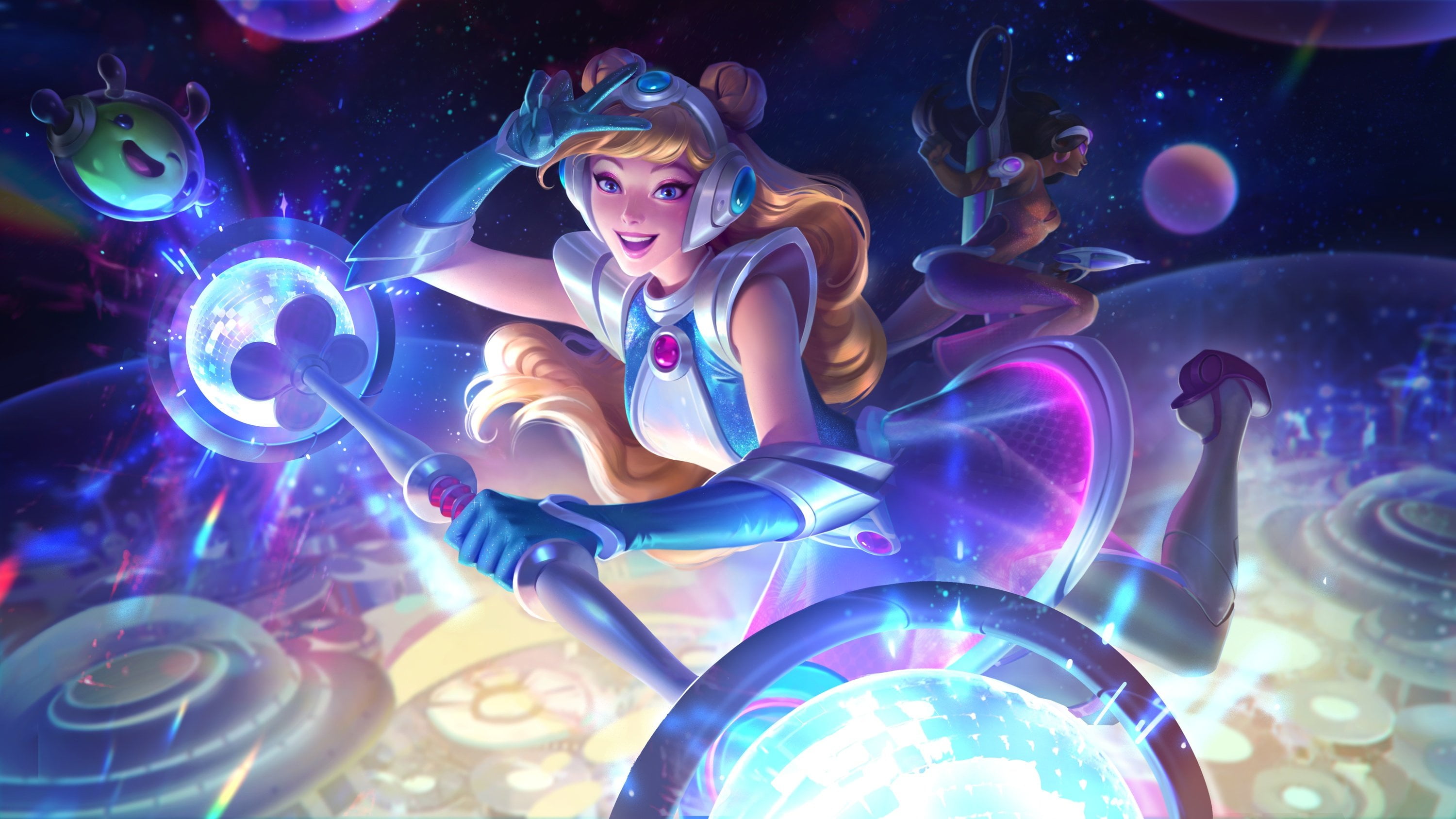 video games, video game characters, Space Groove, video game art, League of Legends, game art, 2K, Lux (League of Legends), HD Wallpaper