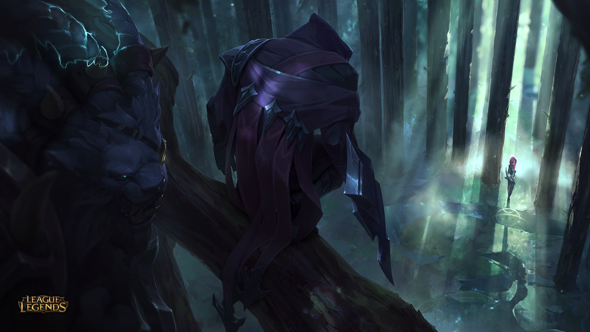 1080P, katarina (league of legends)  Talon (League of Legends)  Rengar  Summoners Rift  video games  League of Legends  forest, HD Wallpaper