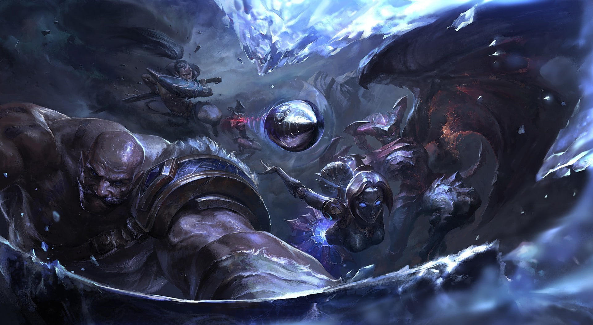 animal wildlife, backgrounds, league of legends caitlyn braum orianna yasuo league of legends league of legends shyvana, frozen, animals in the wild, day, HD Wallpaper