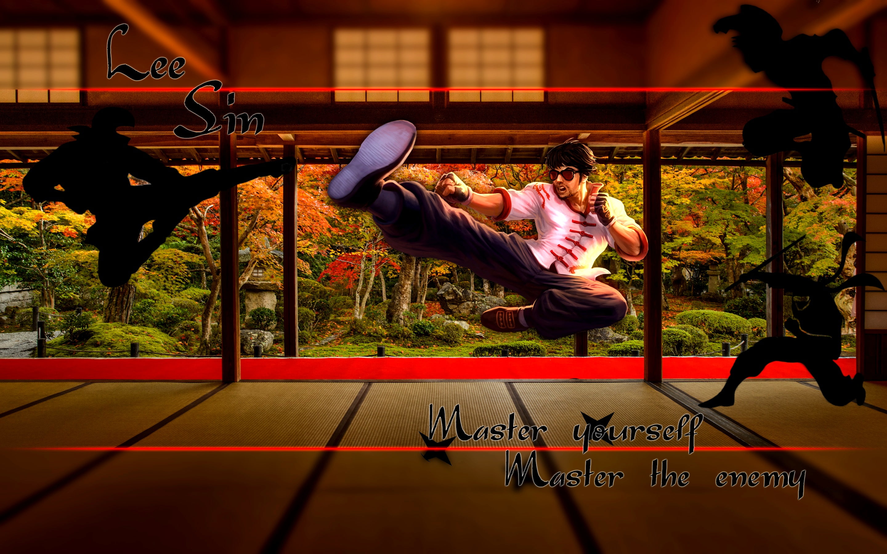 2K, Ninja, shadow, Enemy, Lee Sin, Lee (Character), League of Legends, HD Wallpaper