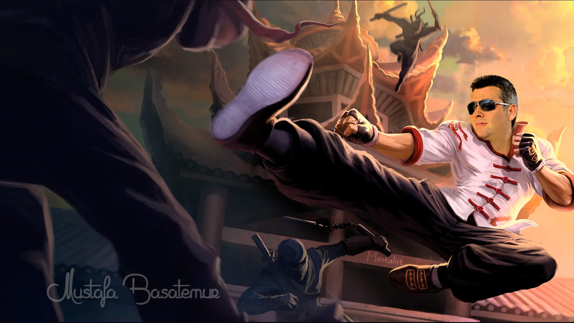 young men, glasses, sunglasses, Metin Şentürk, real people, three quarter length, people, outdoors, young adult, front view, occupation, Lee Sin (League of Legends), HD Wallpaper