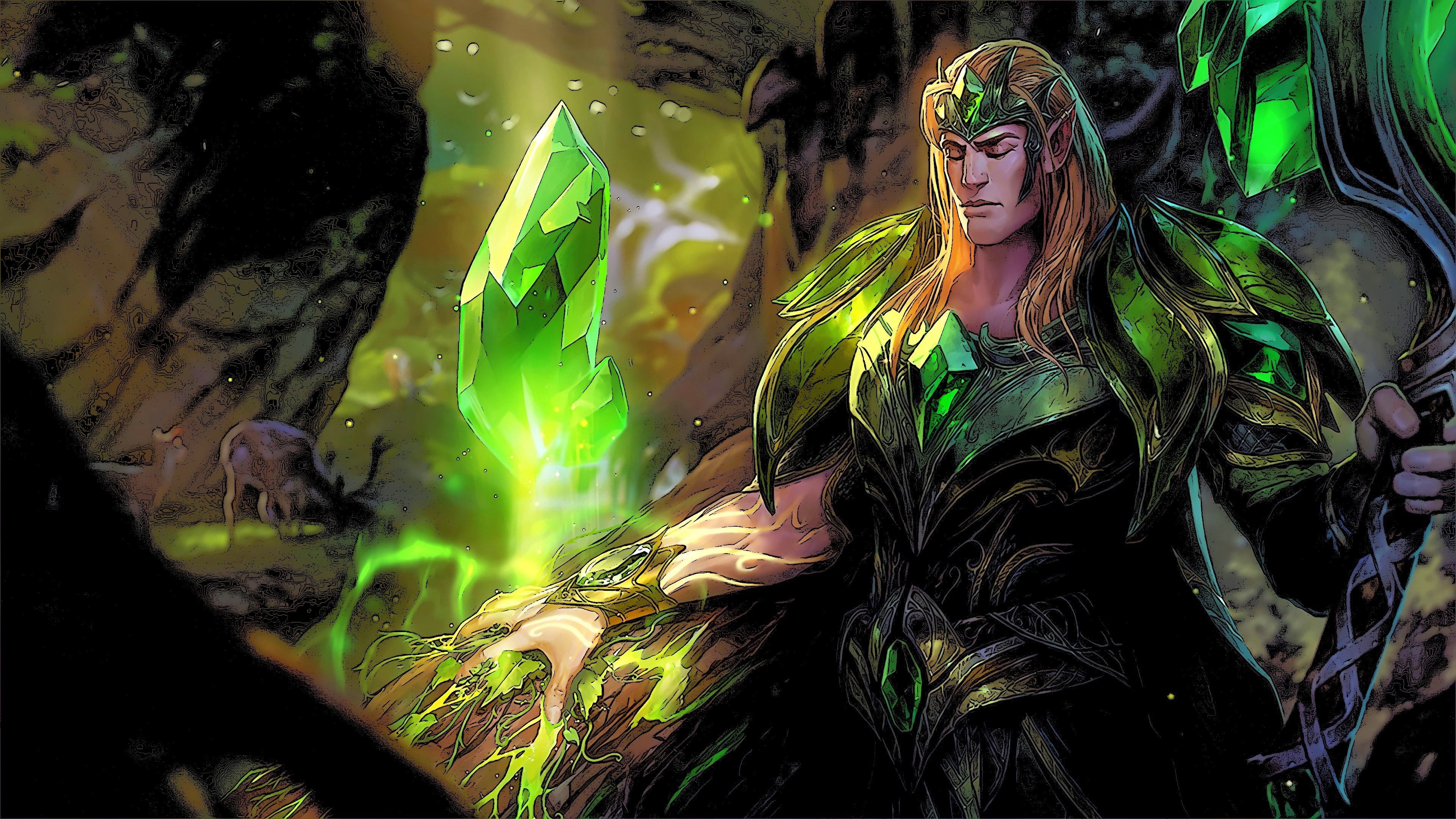 esmerald, taric, art, league, splash, 4K, legends, HD Wallpaper
