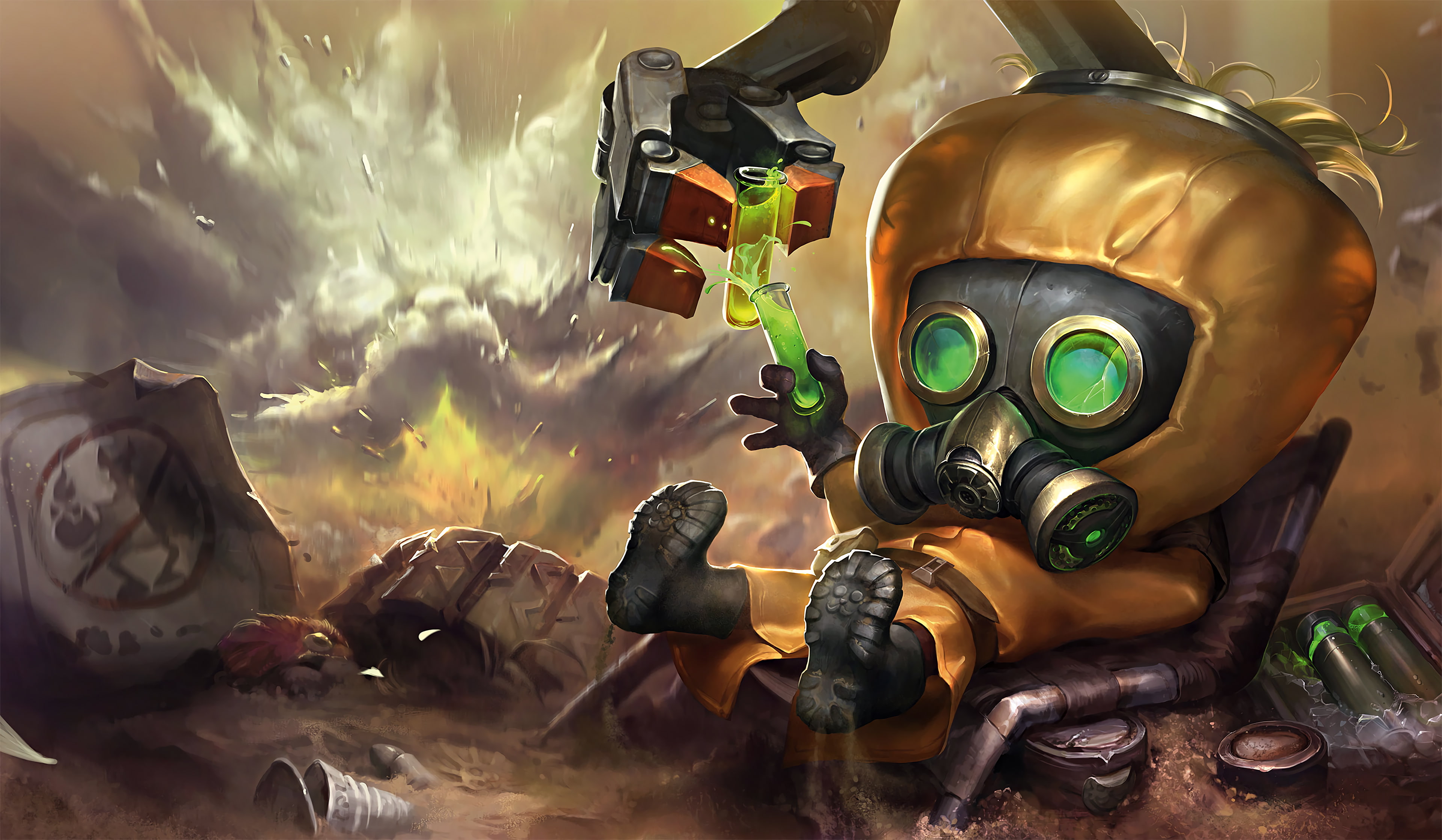 Heimerdinger (League Of Legends), 4K, Gas Mask, League Of Legends, Video Game, HD Wallpaper