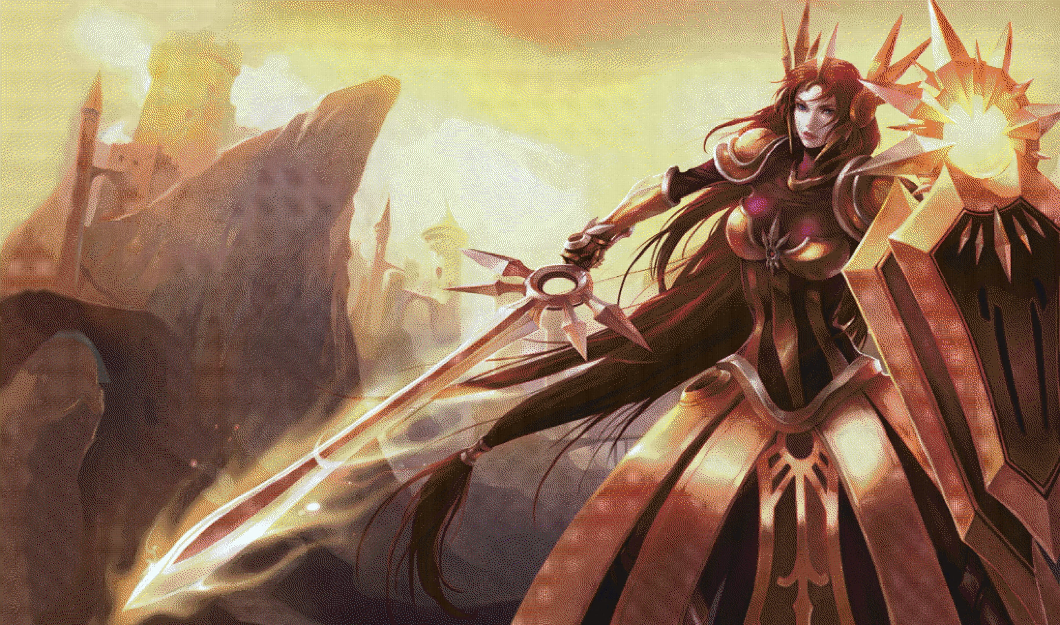 nature, close-up, game, art and craft, built structure, Leona (League of Legends), flowering plant, painted, statue, human representation, flower, indoors, HD Wallpaper