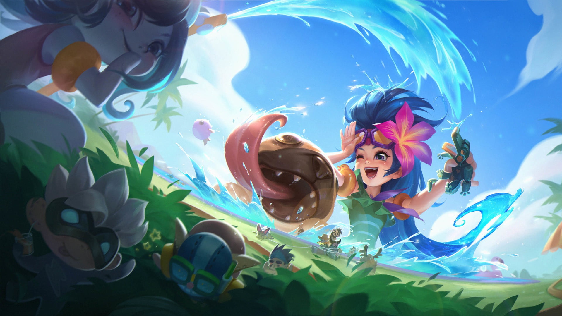 Ziggs (League of Legends), video games, video game art, Renekton, League of Legends, 1080P, Zoe, HD Wallpaper