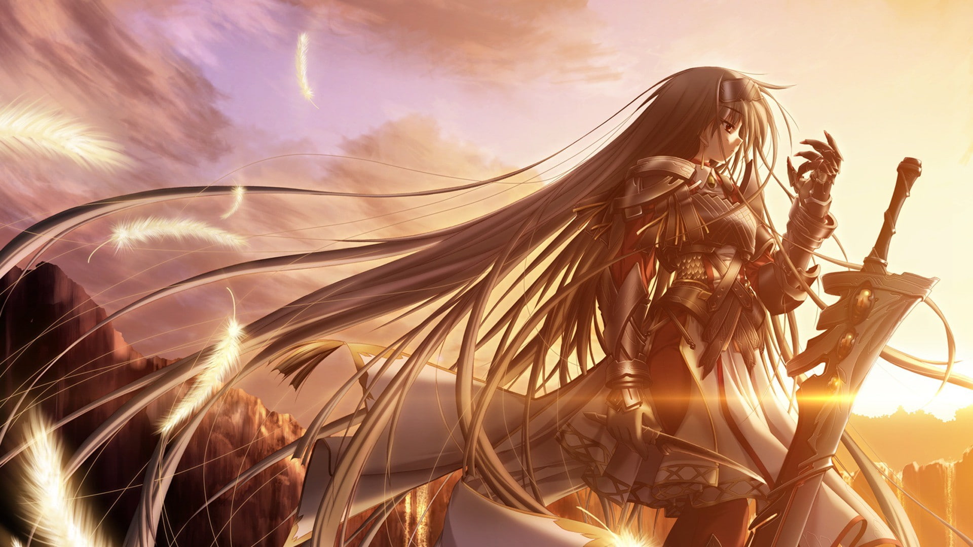 Primitive Link, 1080P, Sione, anime girls, armor, anime, HD Wallpaper