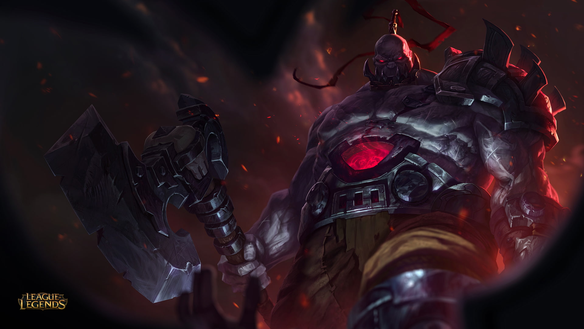 warriors, sion, legends, armor, league, battle, axes, hd, 1080P, HD Wallpaper