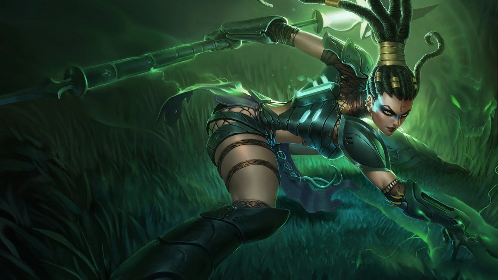 men, green color, mid adult, lifestyles, swimming pool, legends, League Of Legends, three quarter length, young women, young men, Nidalee (League Of Legends), HD Wallpaper