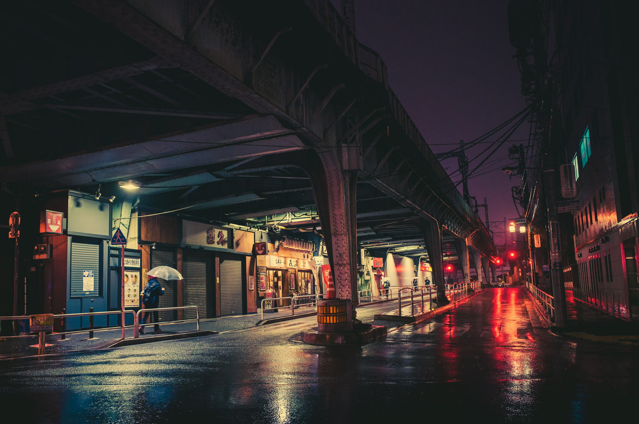 night, Japan, Masashi Wakui, neon, 1080P, HD Wallpaper