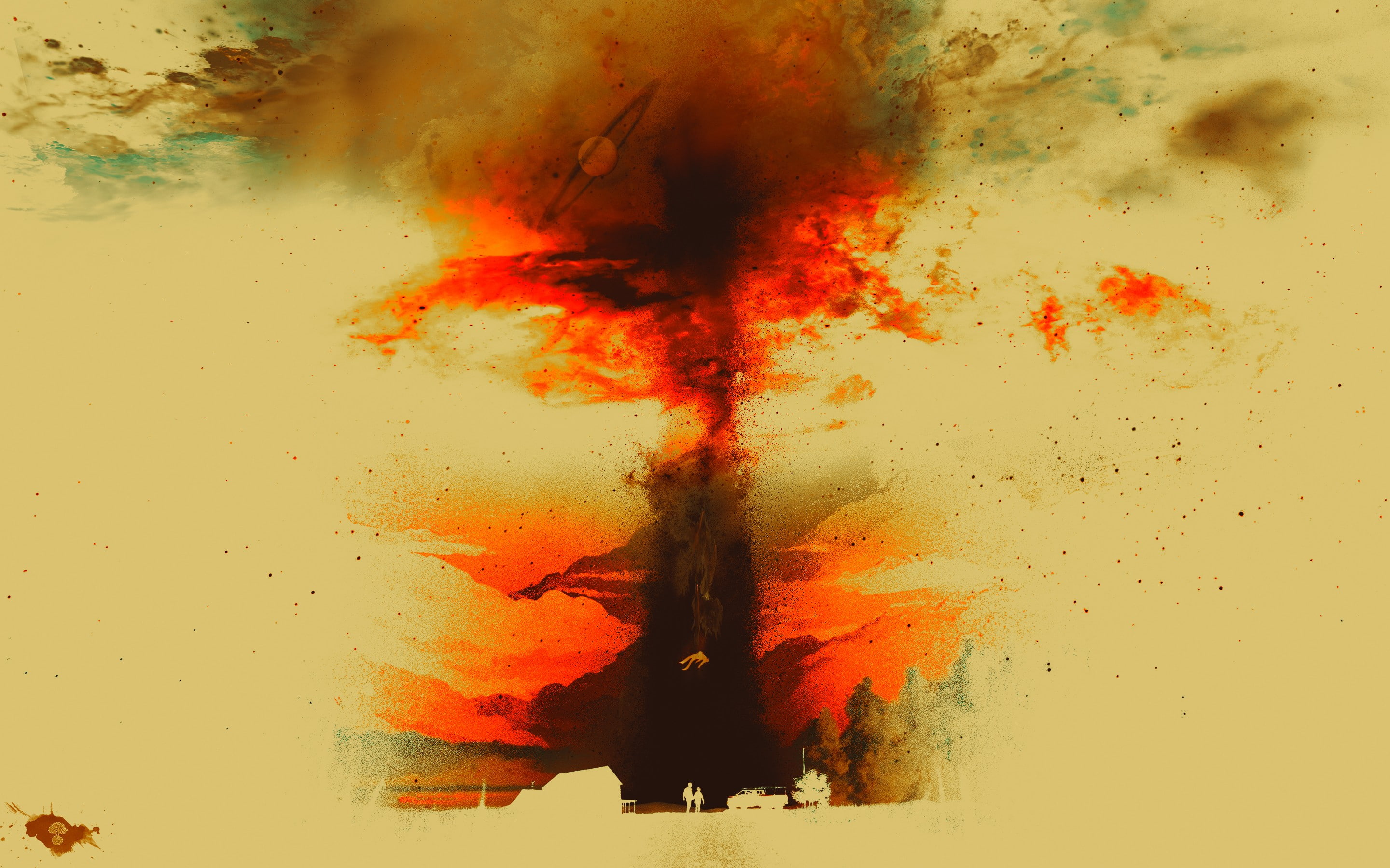 exploding, painting, digital composite, indoors, blood, arts culture and entertainment, holi, leisure activity, 2K, red, fire - natural phenomenon, adult, HD Wallpaper