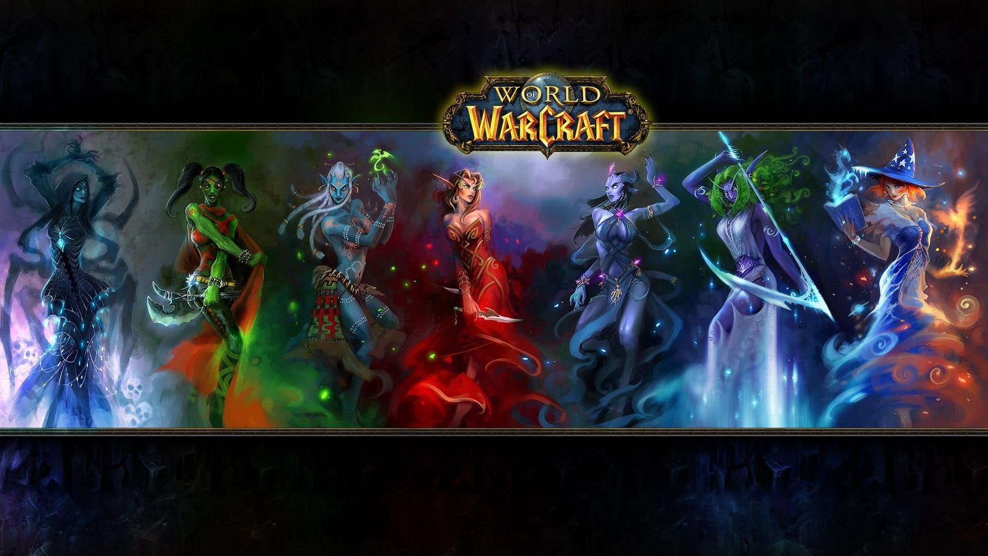 1080P, games, dagger, world, knife, blood elf, video games, white hair, females, weapons, orange hair, female, warcraft, HD Wallpaper