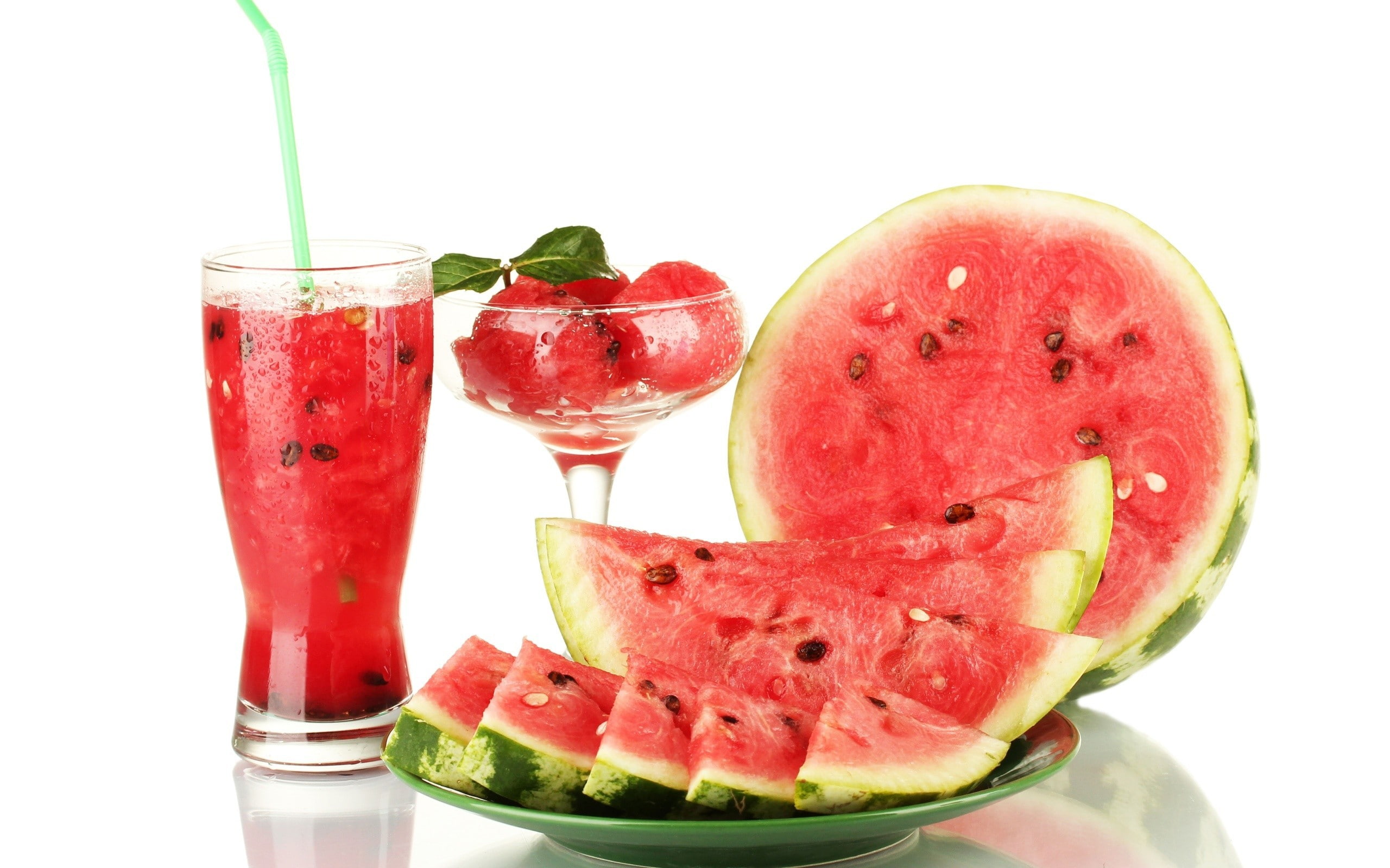 melons, 2K, drinking glass, cocktails, HD Wallpaper