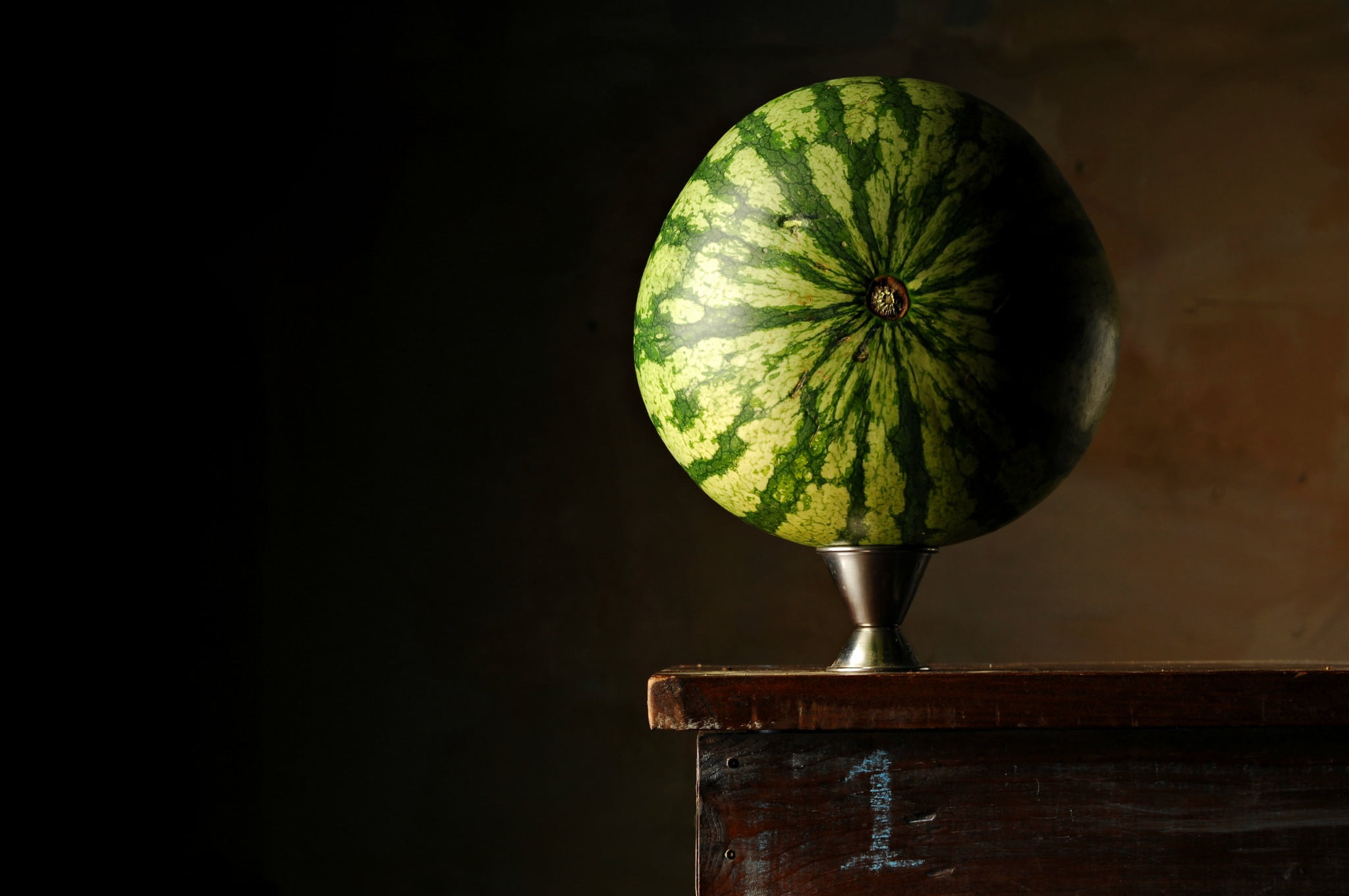fruit, single object, wood - material, table, green color, melons, food and drink, close-up, studio shot, green, cup, copy space, food, nature, wellbeing, HD Wallpaper