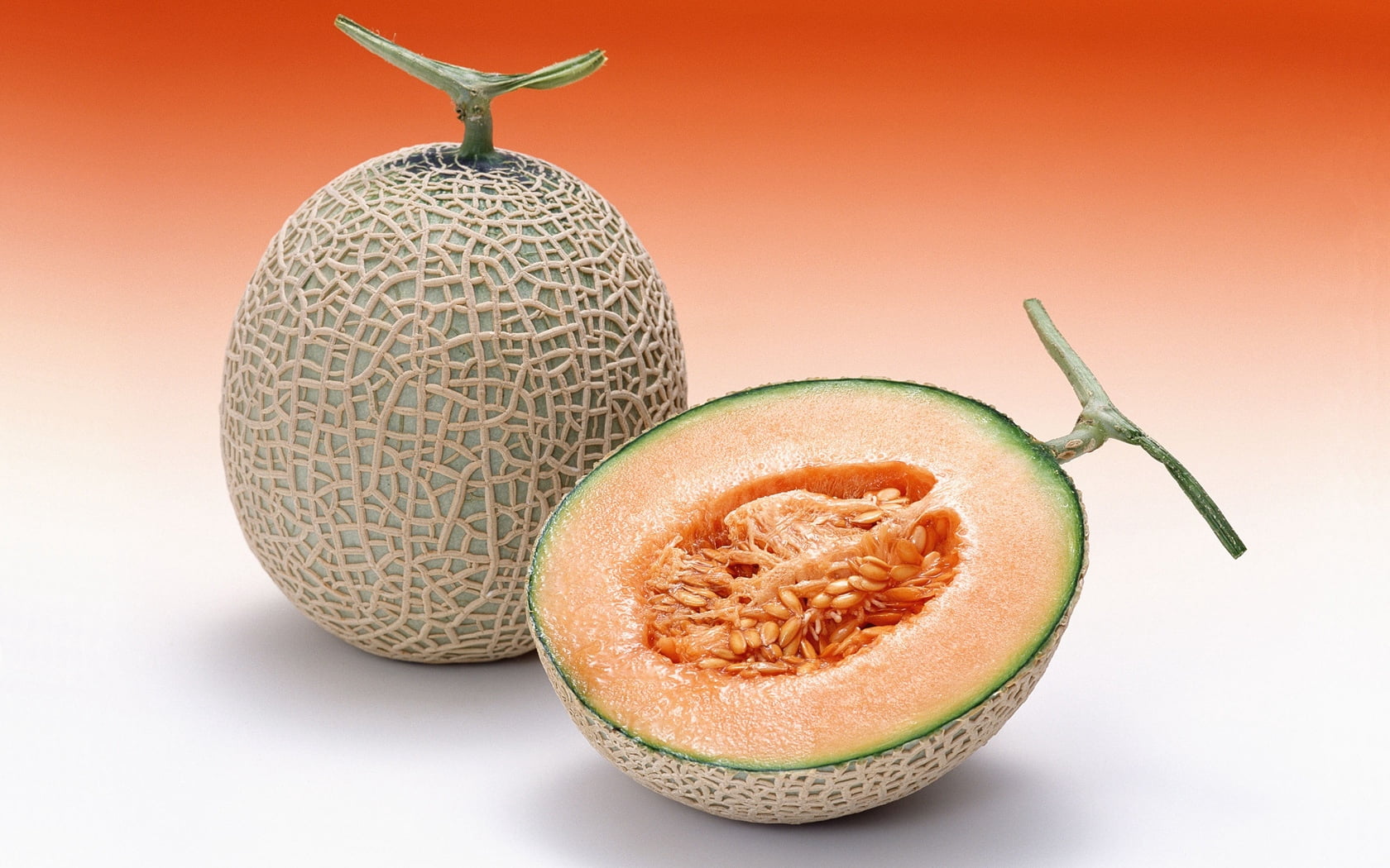 healthy eating, studio shot, indoors, no people, fruit, pomelo, melon, cantaloupe, slice, 720P, seed, close-up, food, round, still life, ripe, food and drink, HD Wallpaper