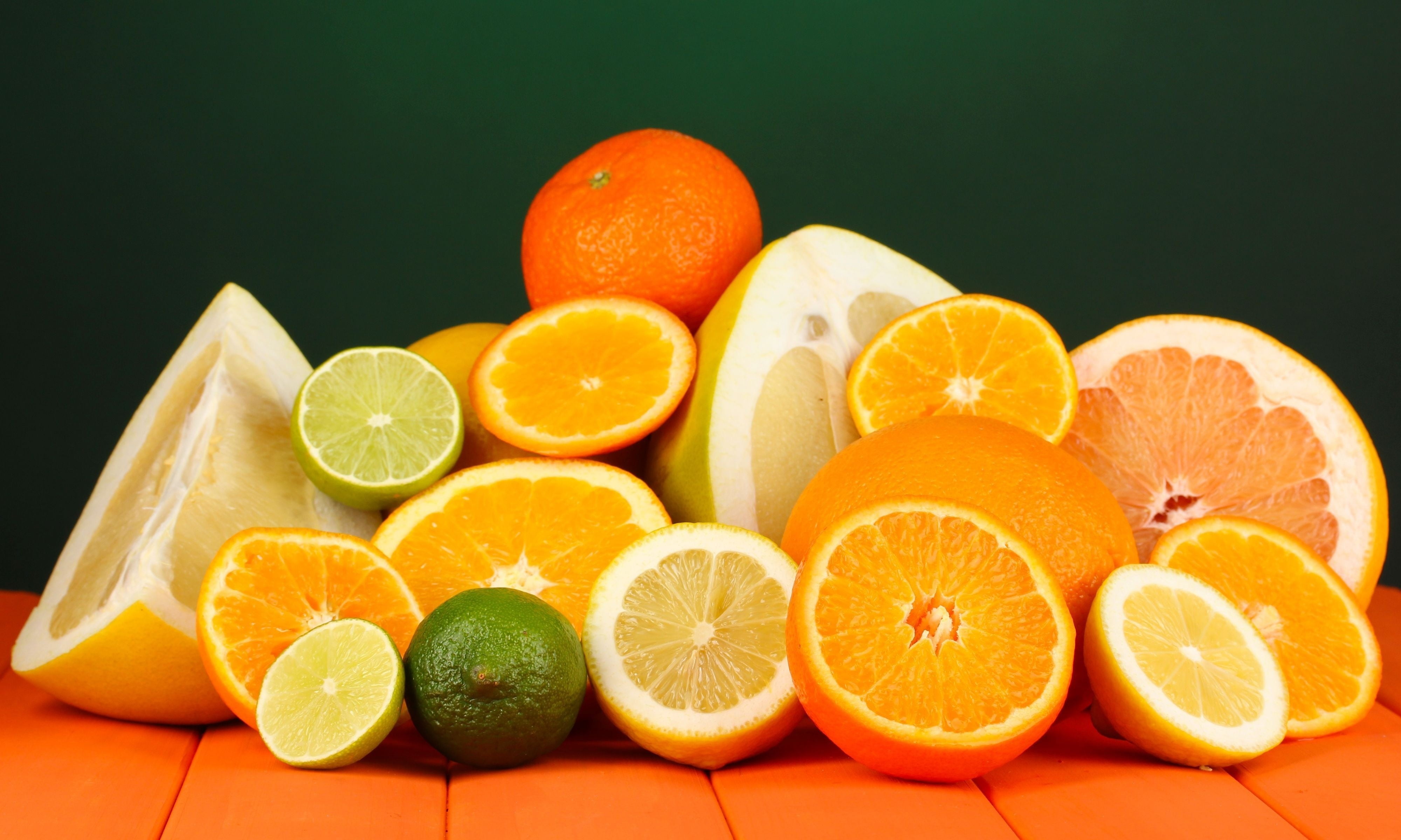 cross Section, fruit, juice, dieting, healthy Eating, orange - Fruit, lime, juicy, no People, group of Objects, citrus Fruit, colored background, lot, nature, HD Wallpaper