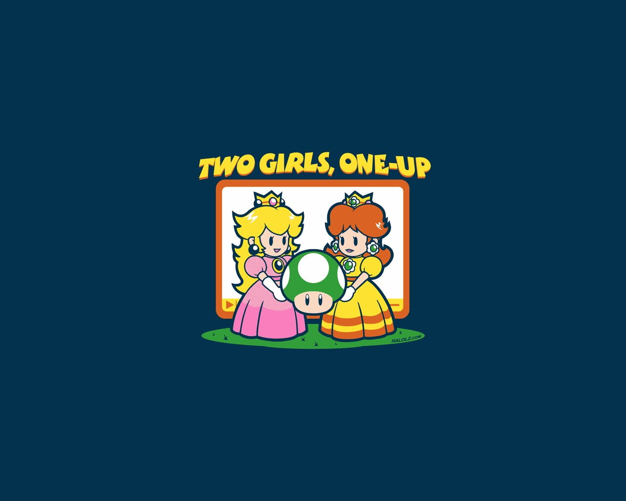 peach, video games, blue, 720P, princess, mushroom, mario, hd, daisy, HD Wallpaper