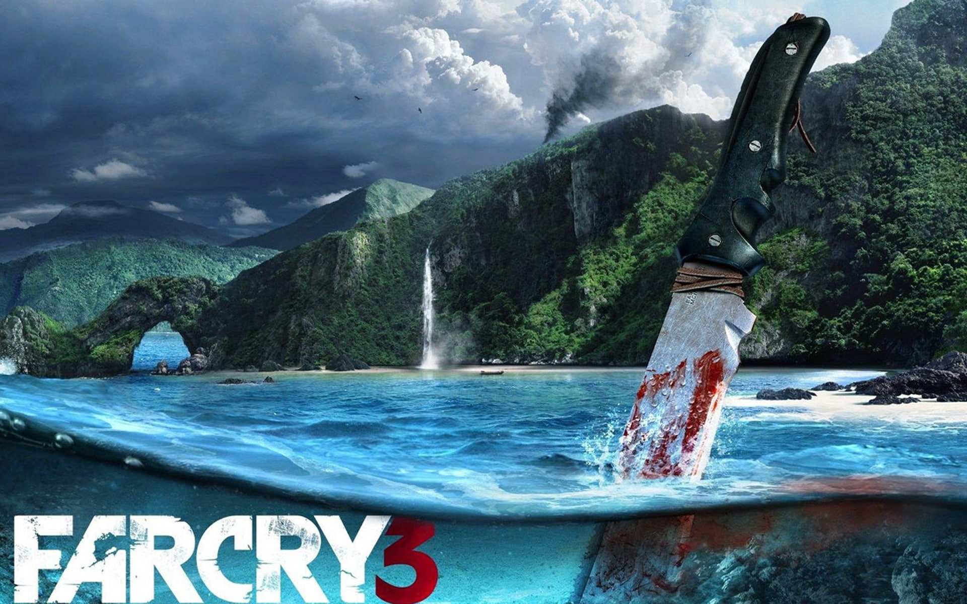 1080P, application, cry, water, far, poster, mountain, farcry, knife, ocean, HD Wallpaper