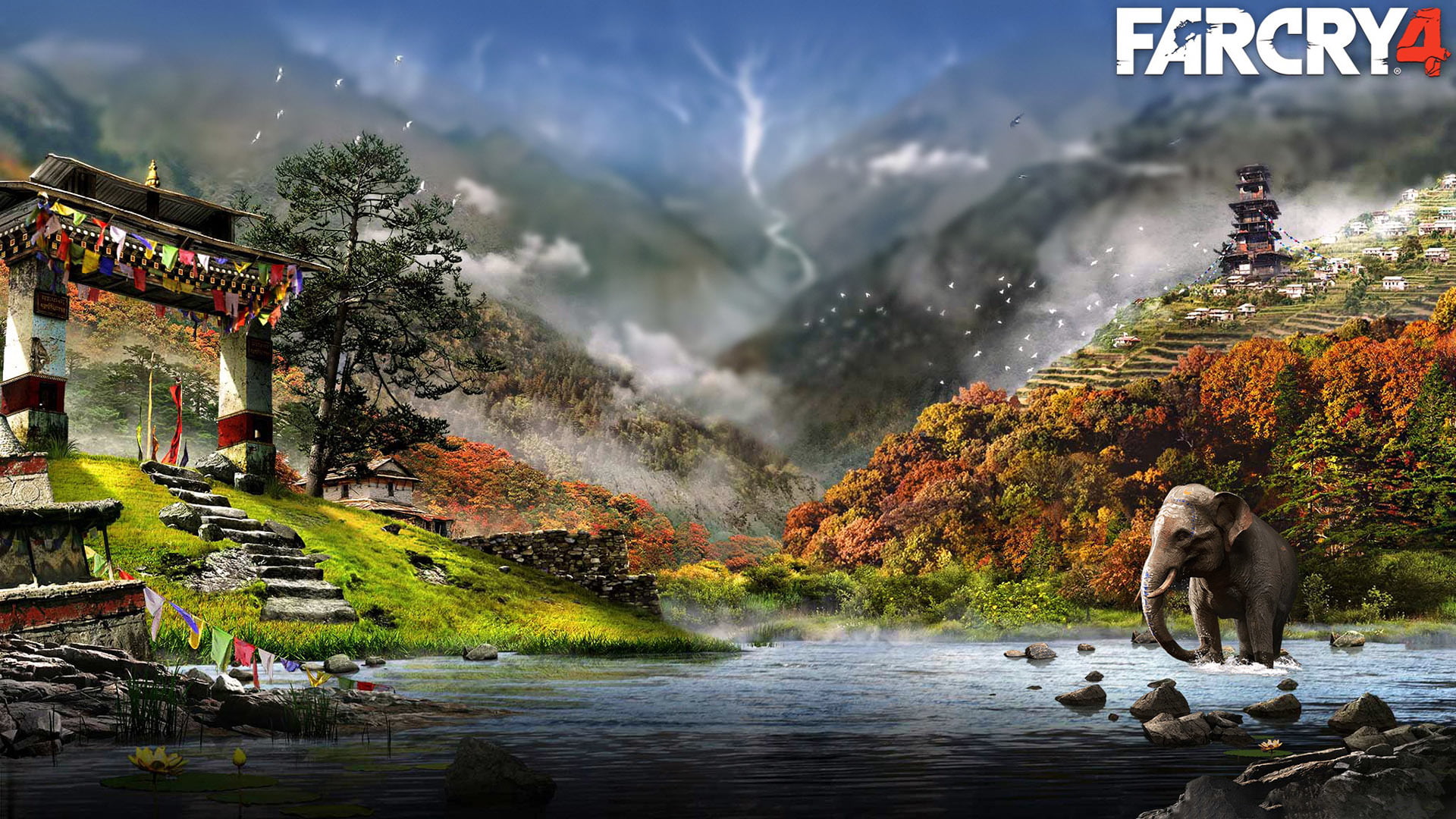 solid, text, water, scenics - nature, farcry, outdoors, tree, Elephant, case, beauty in nature, cover, rock, animal, nature, day, plant, no people, architecture, HD Wallpaper