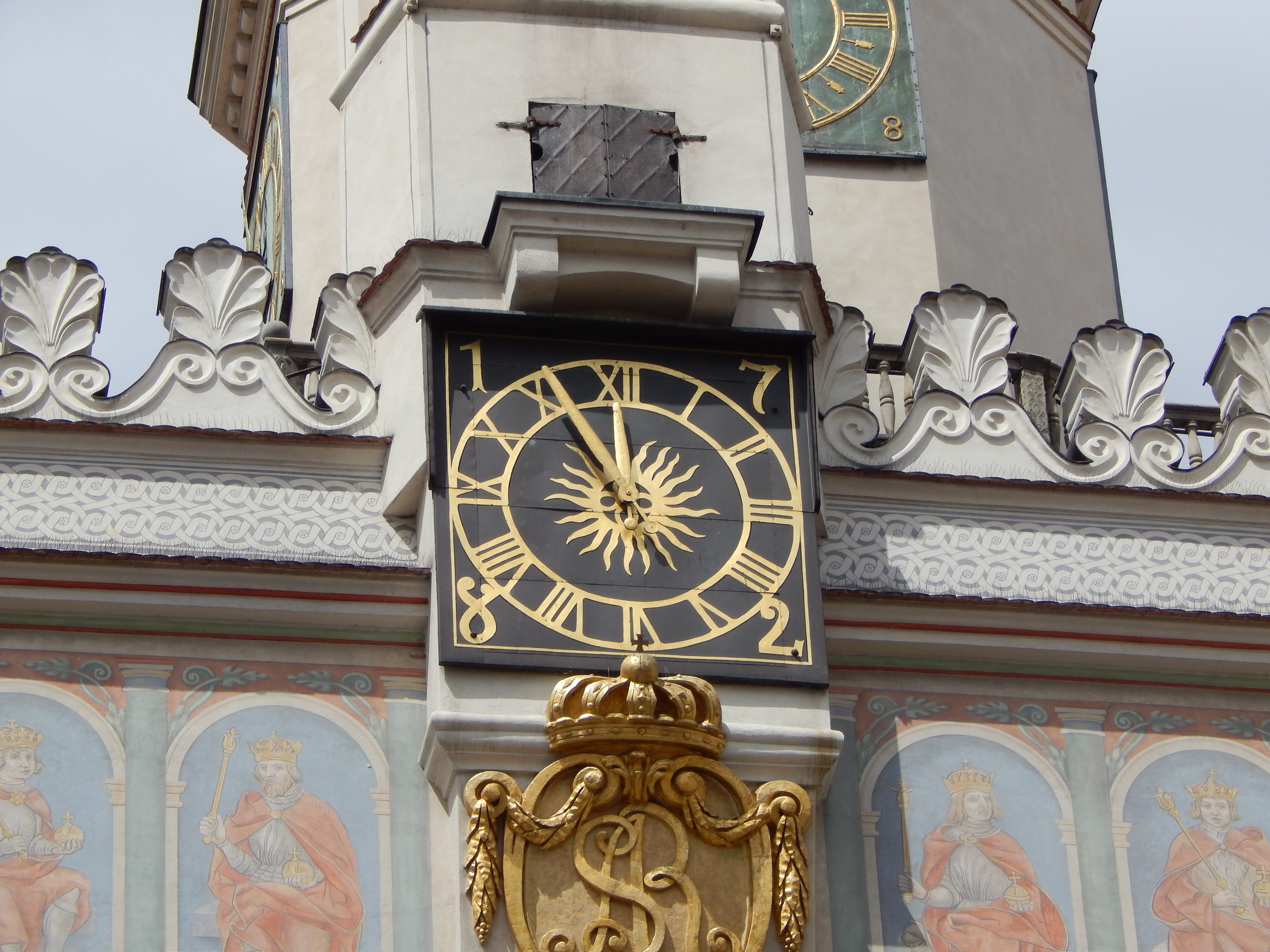 fountain, the market, built structure, place of worship, building exterior, day, travel destinations, facade, pattern, poznan, clock, old market, craft, HD Wallpaper