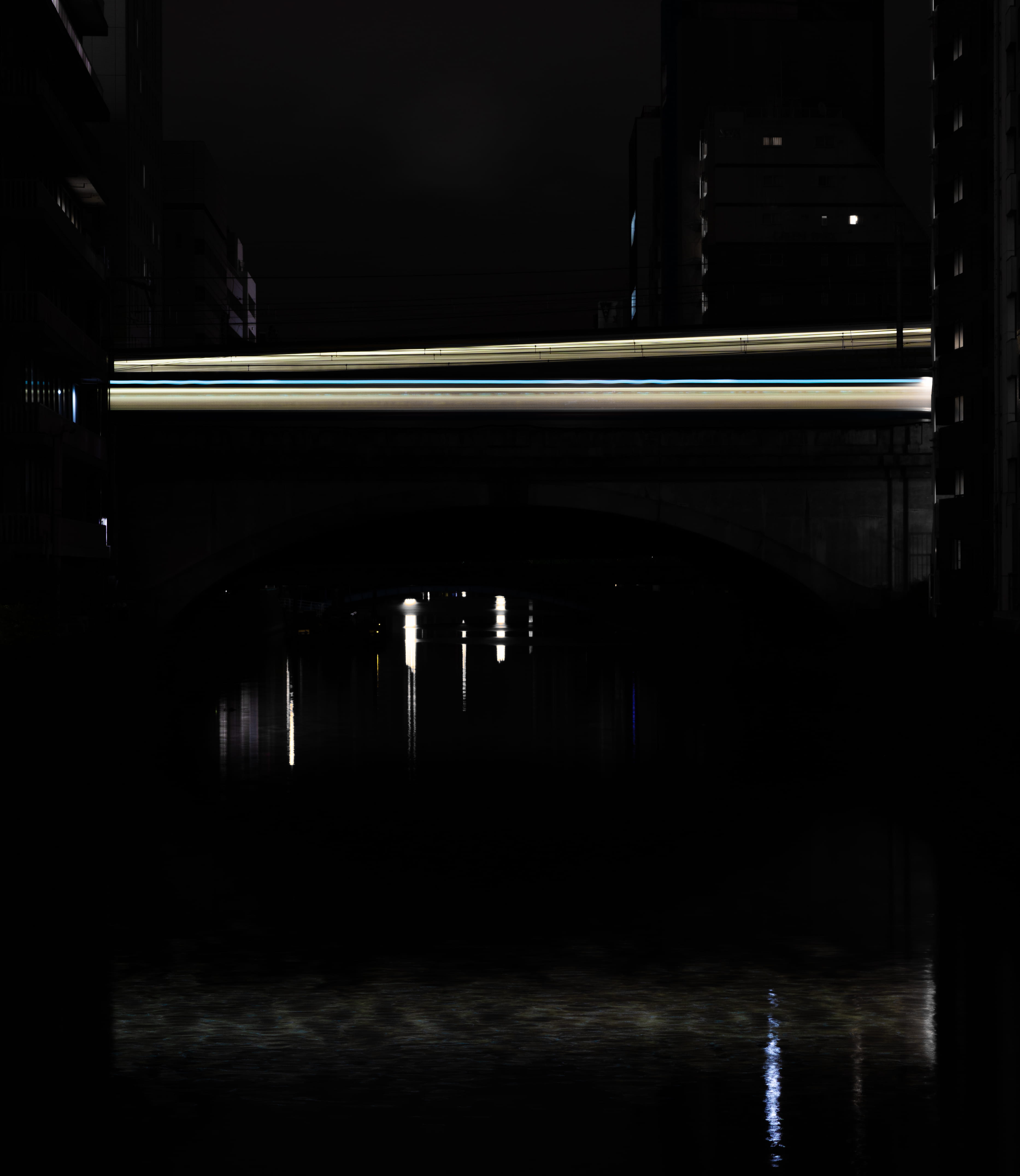 architectural column, built structure, waterfront, connection, light - natural phenomenon, indoors, city, akihabara, taitō, parking garage, 4K, illuminated, Phone HD Wallpaper