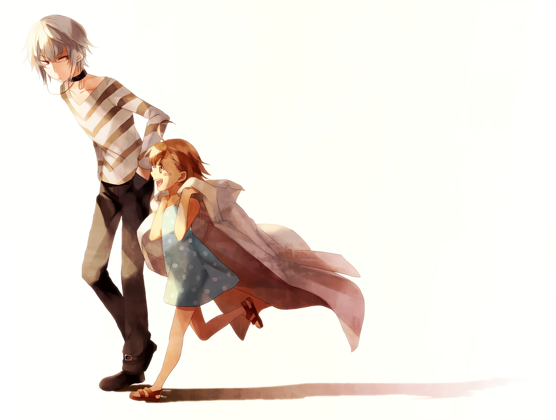 Last Order, To aru Majutsu no Index, lifestyles, Accelerator, young adult, positive emotion, daughter, two people, people, togetherness, white background, HD Wallpaper