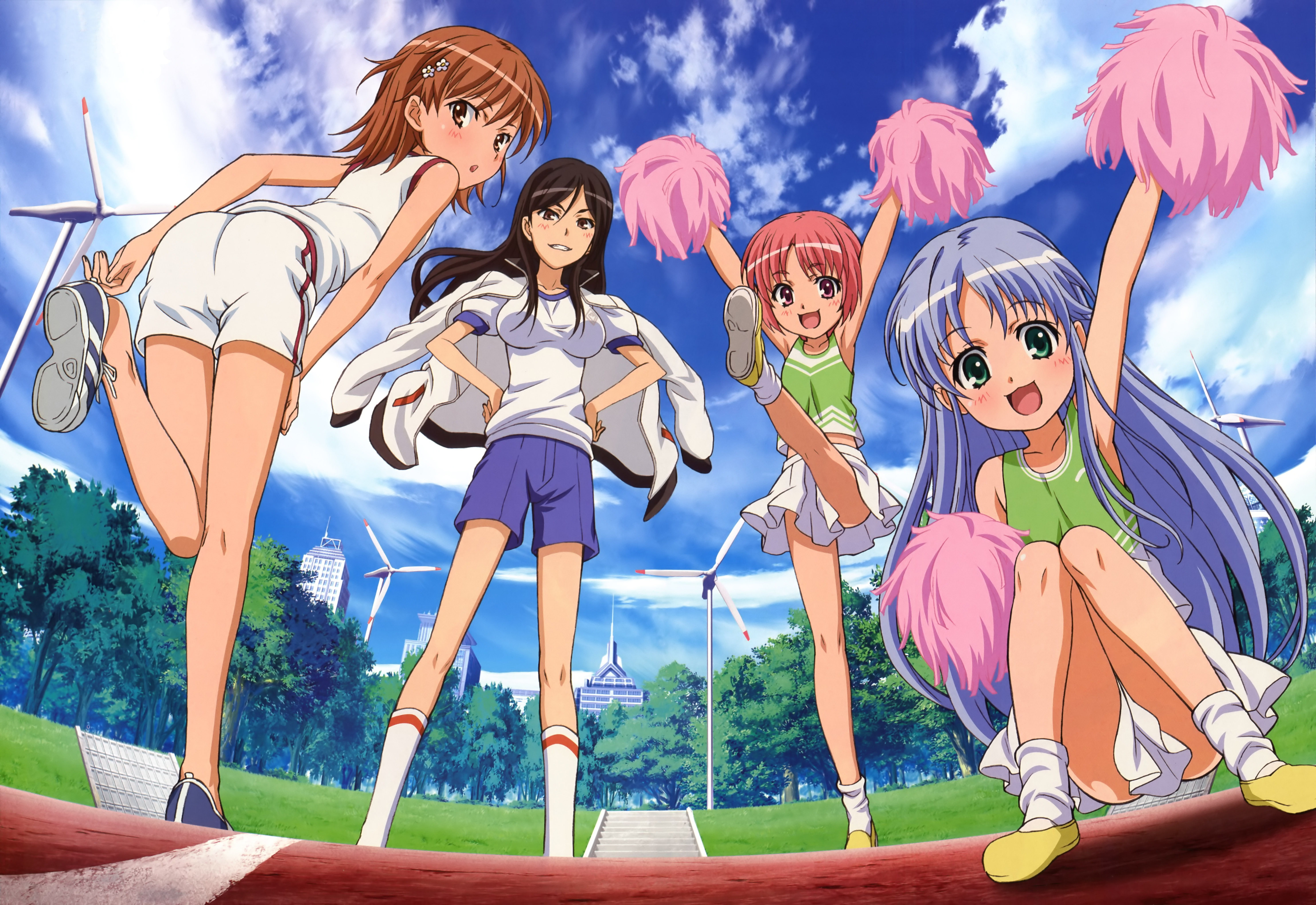 girls, women, togetherness, sport, Misaka Mikoto, smiling, offspring, females, To Aru Kagaku no Railgun, group of people, child, nature, men, leisure activity, HD Wallpaper