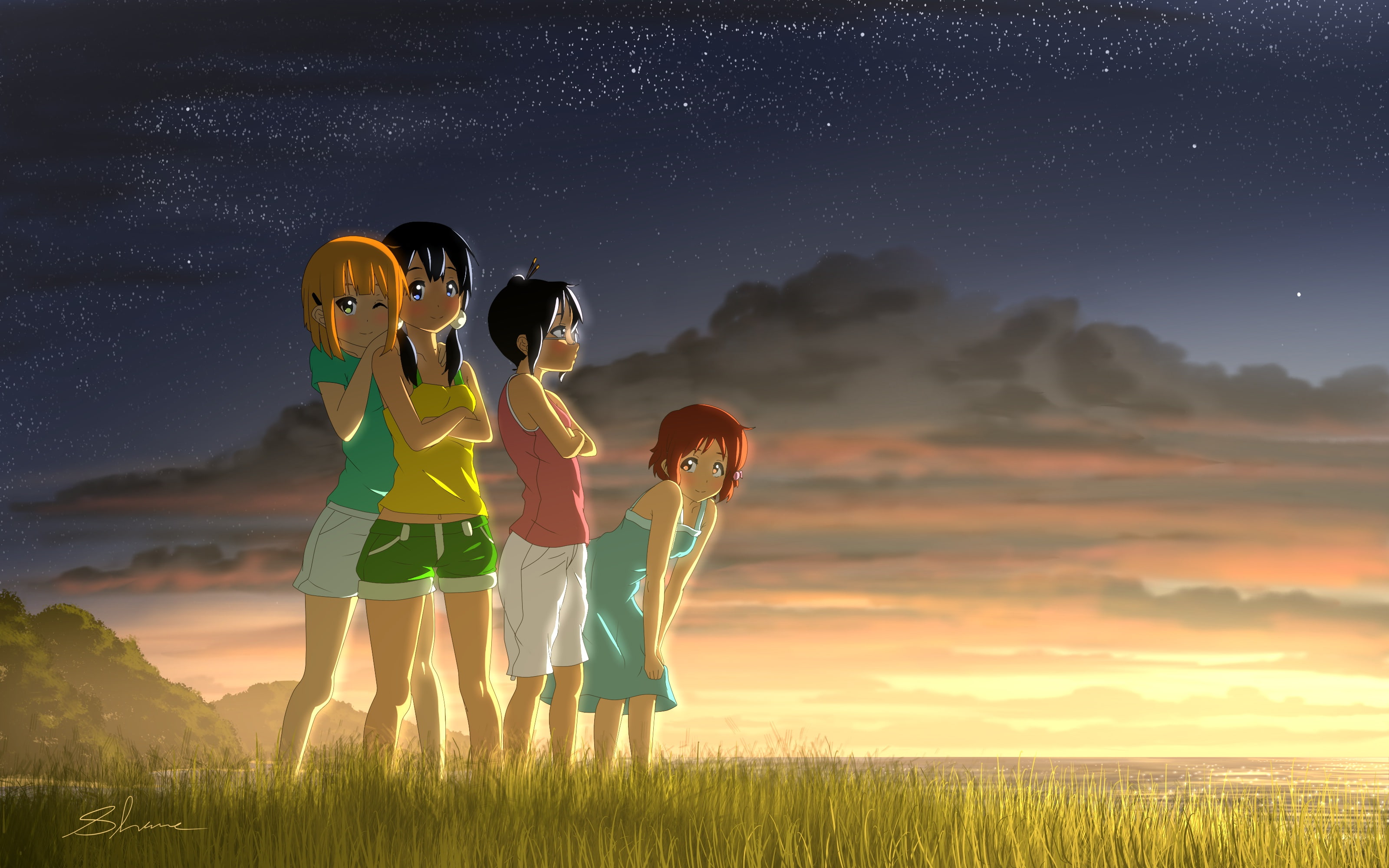 kanna, shane, asagiri, shiori, kitashirakawa, owen artist, 2K, midori, market, tokiwa, tamako, makino, HD Wallpaper